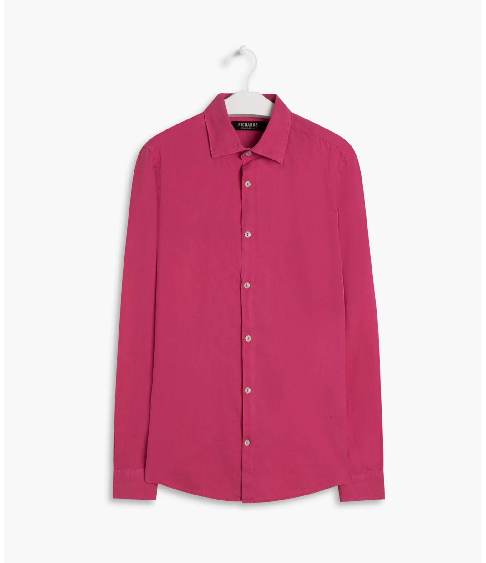 Camisa Linho  Tinturada Lisa Ml Rosa