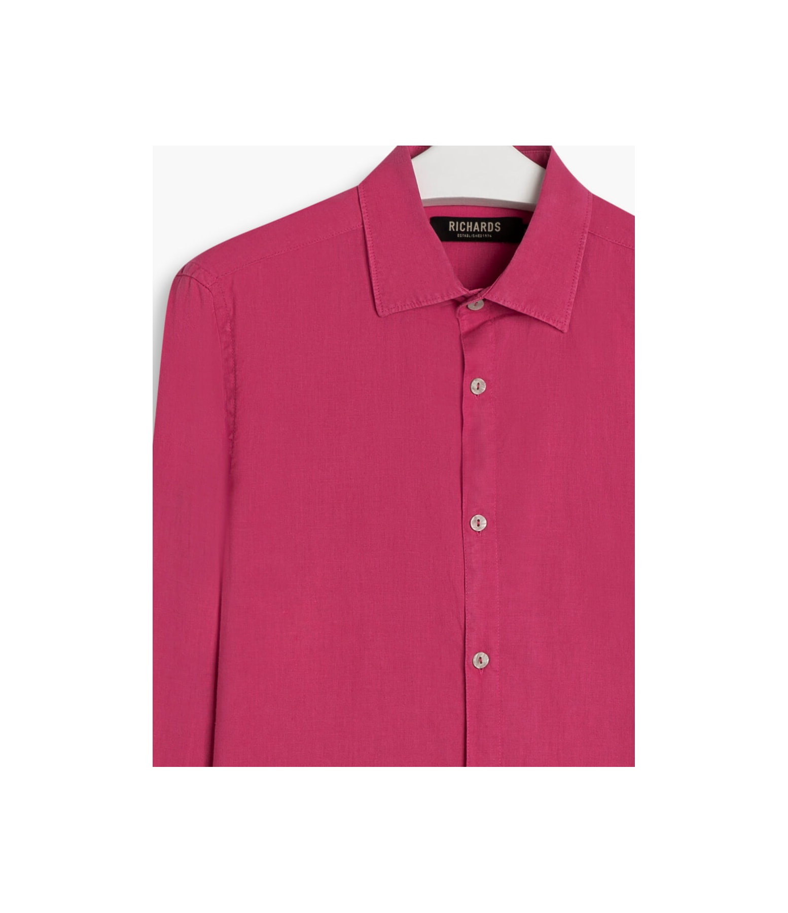 Camisa Linho  Tinturada Lisa Ml Rosa