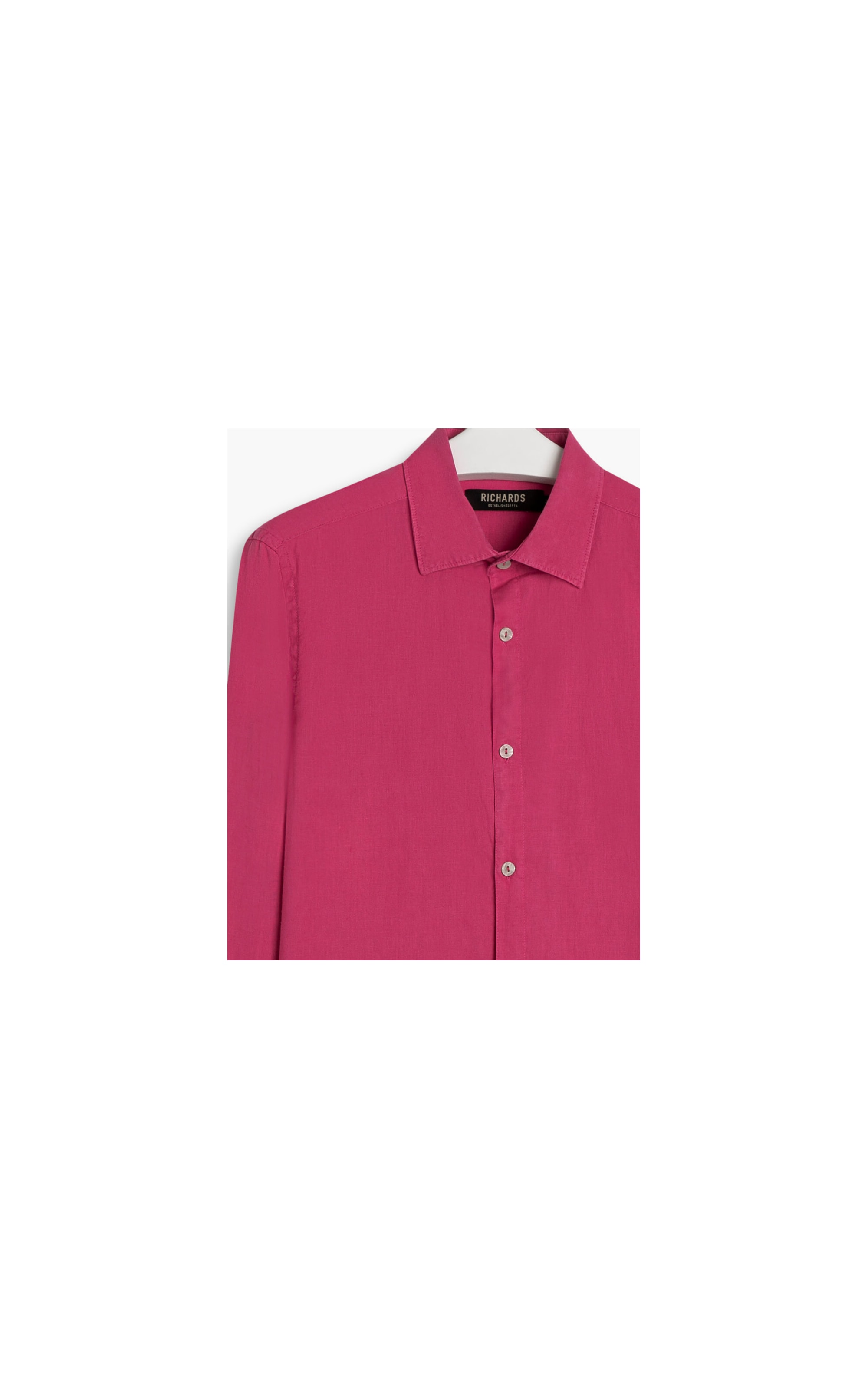 Camisa Linho  Tinturada Lisa Ml Rosa