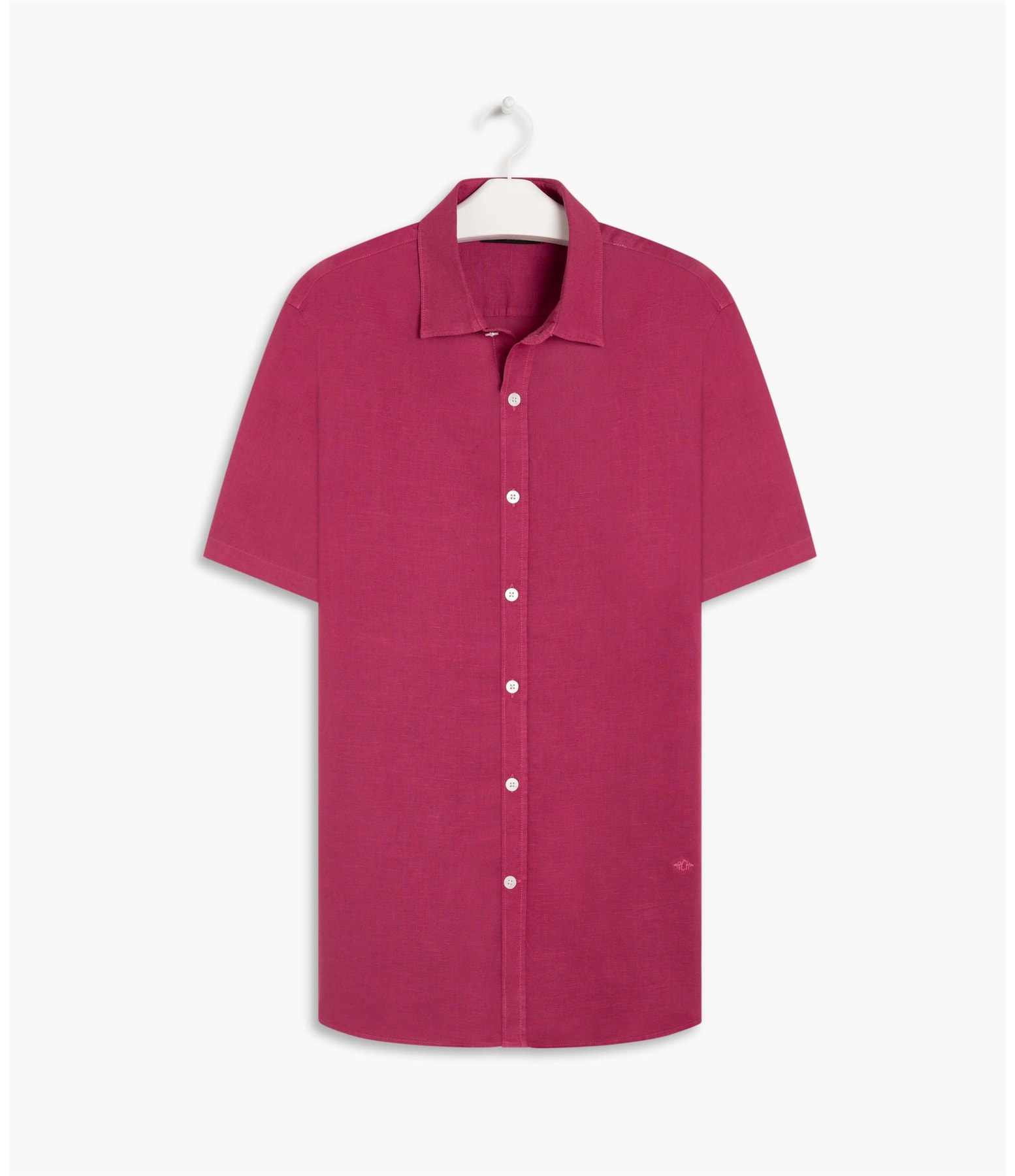Camisa Linho  Tinturada Magenta
