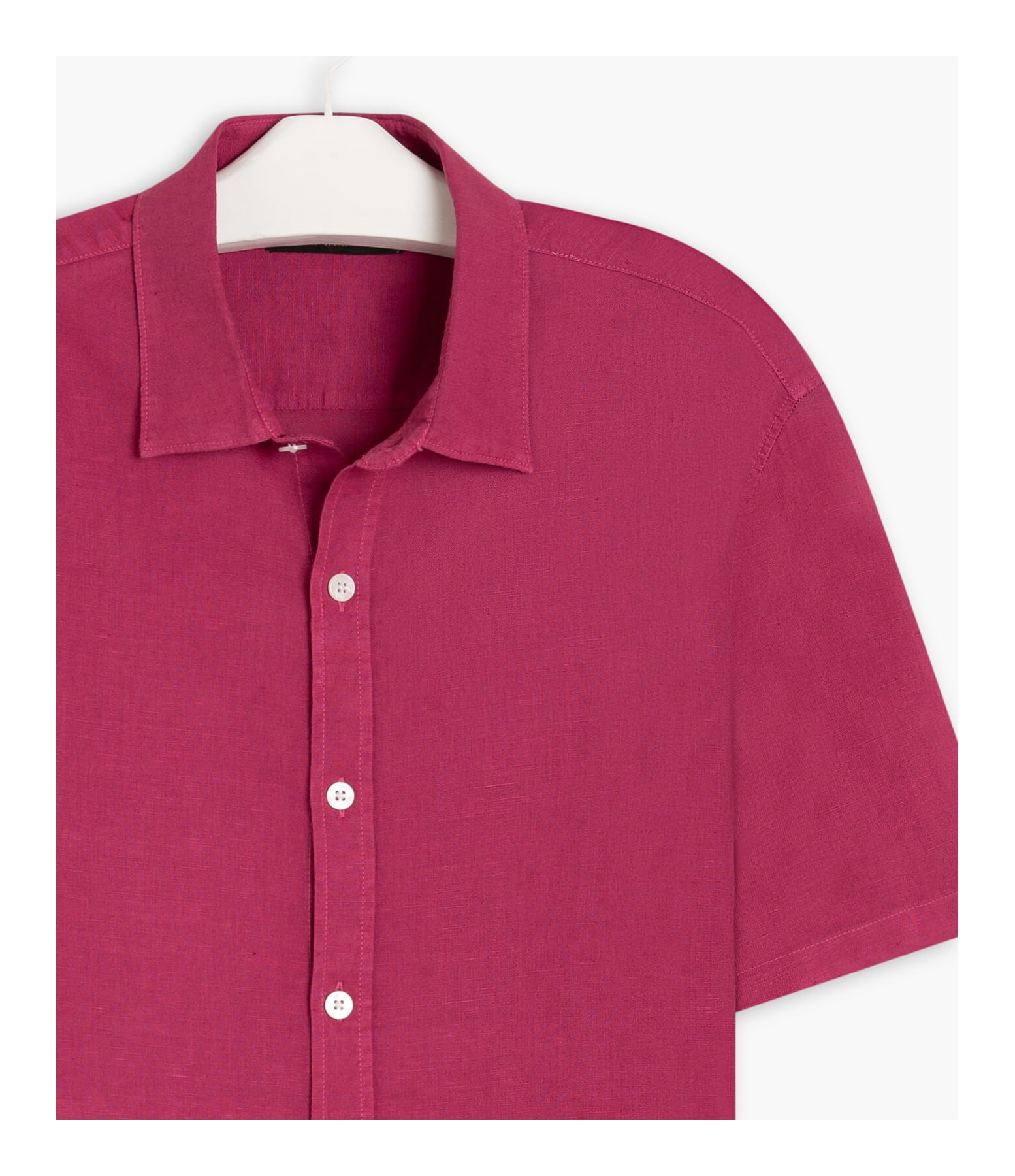 Camisa Linho  Tinturada Magenta