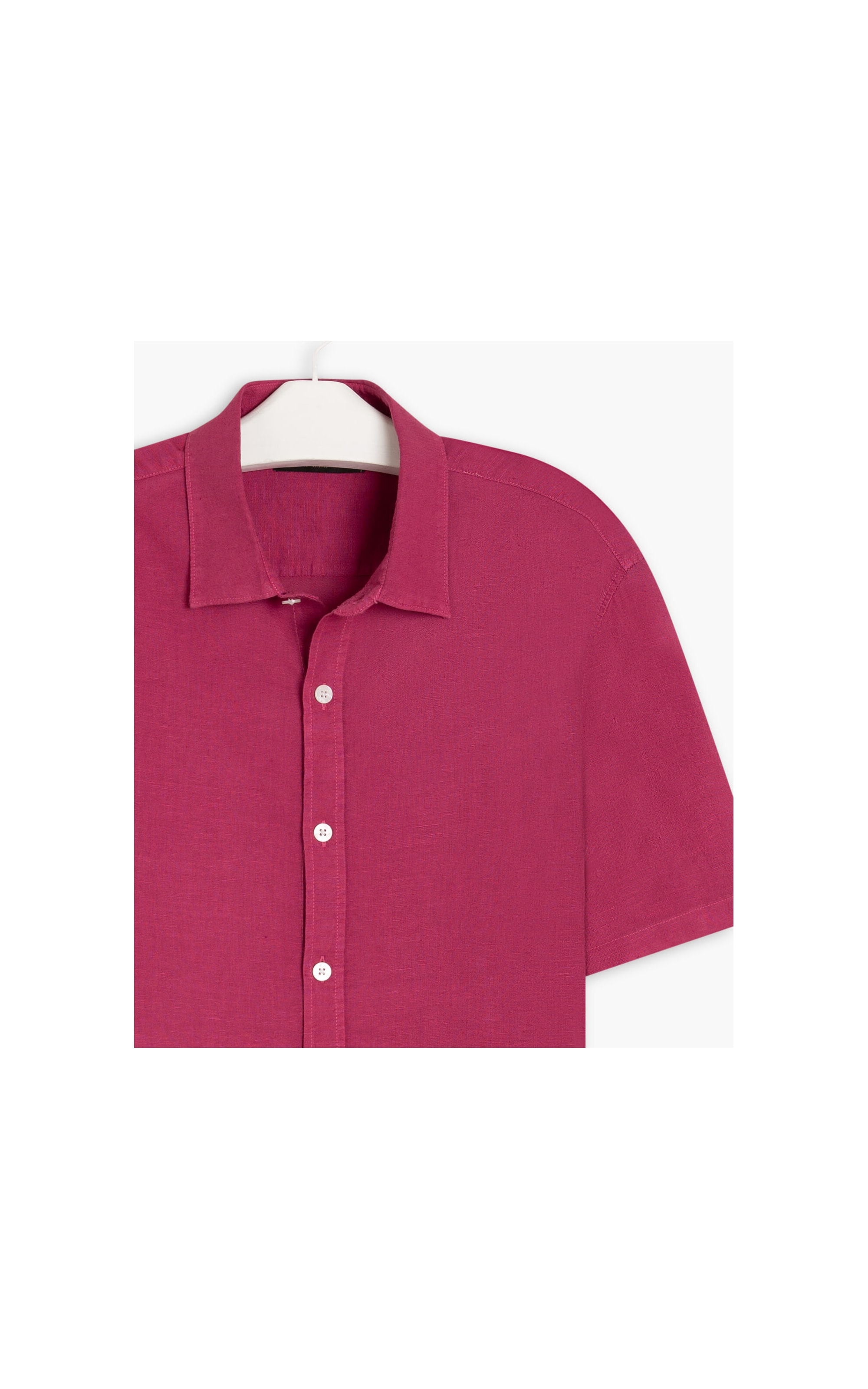 Camisa Linho  Tinturada Magenta