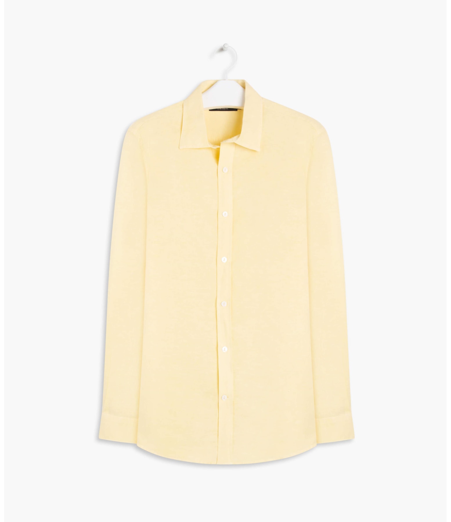 Camisa Linho  Tinturada  Ml Masculino Amarelo Claro