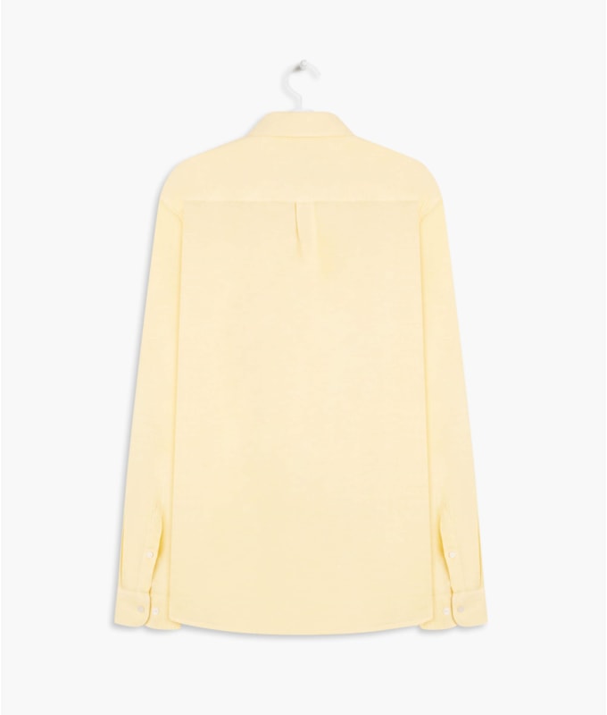 Camisa Linho  Tinturada  Ml Masculino Amarelo Claro