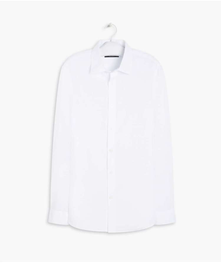 Camisa Linho  Tinturada  Ml Masculino Branco