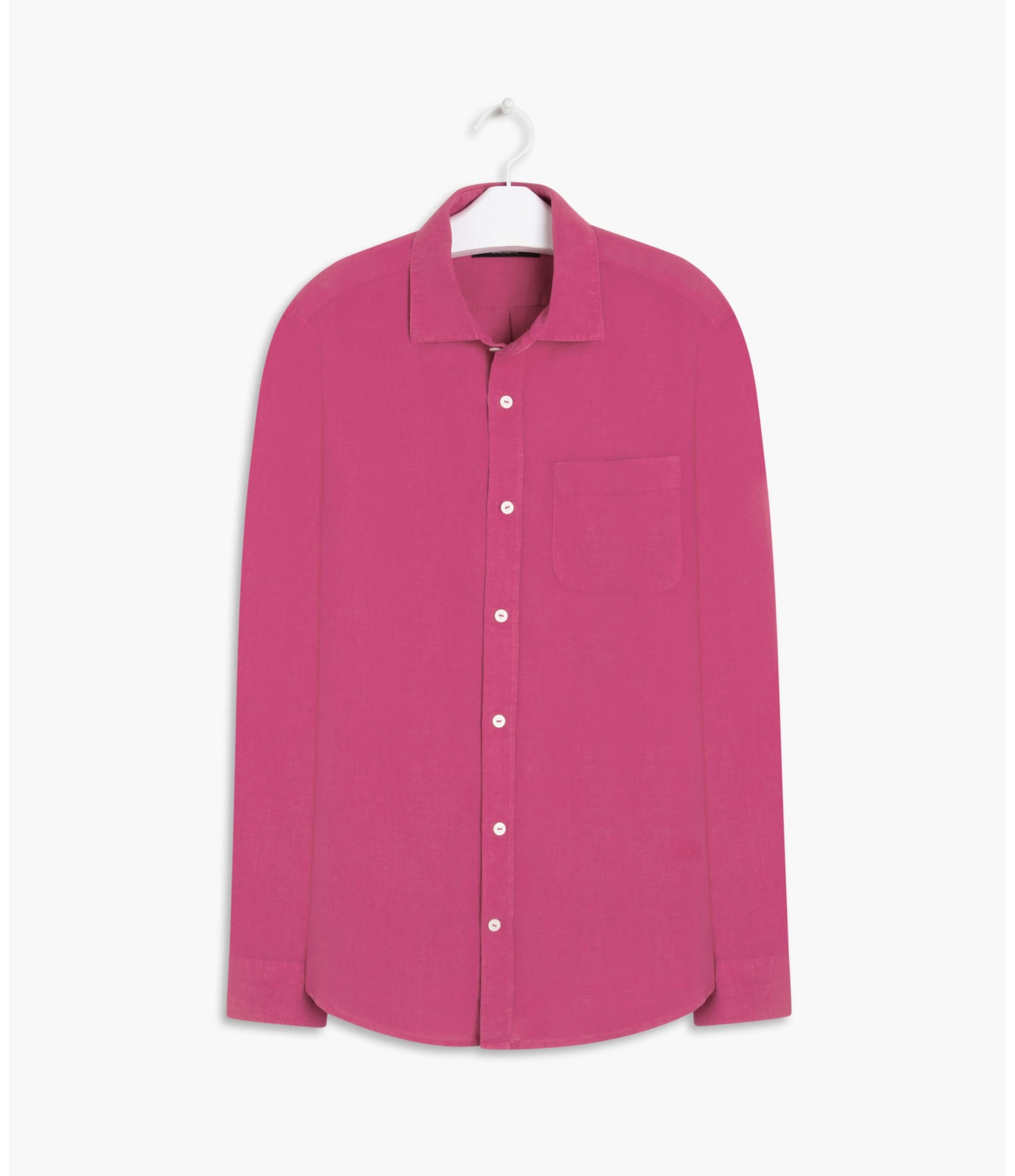 Camisa Linho  Tinturada  Ml Masculino Magenta