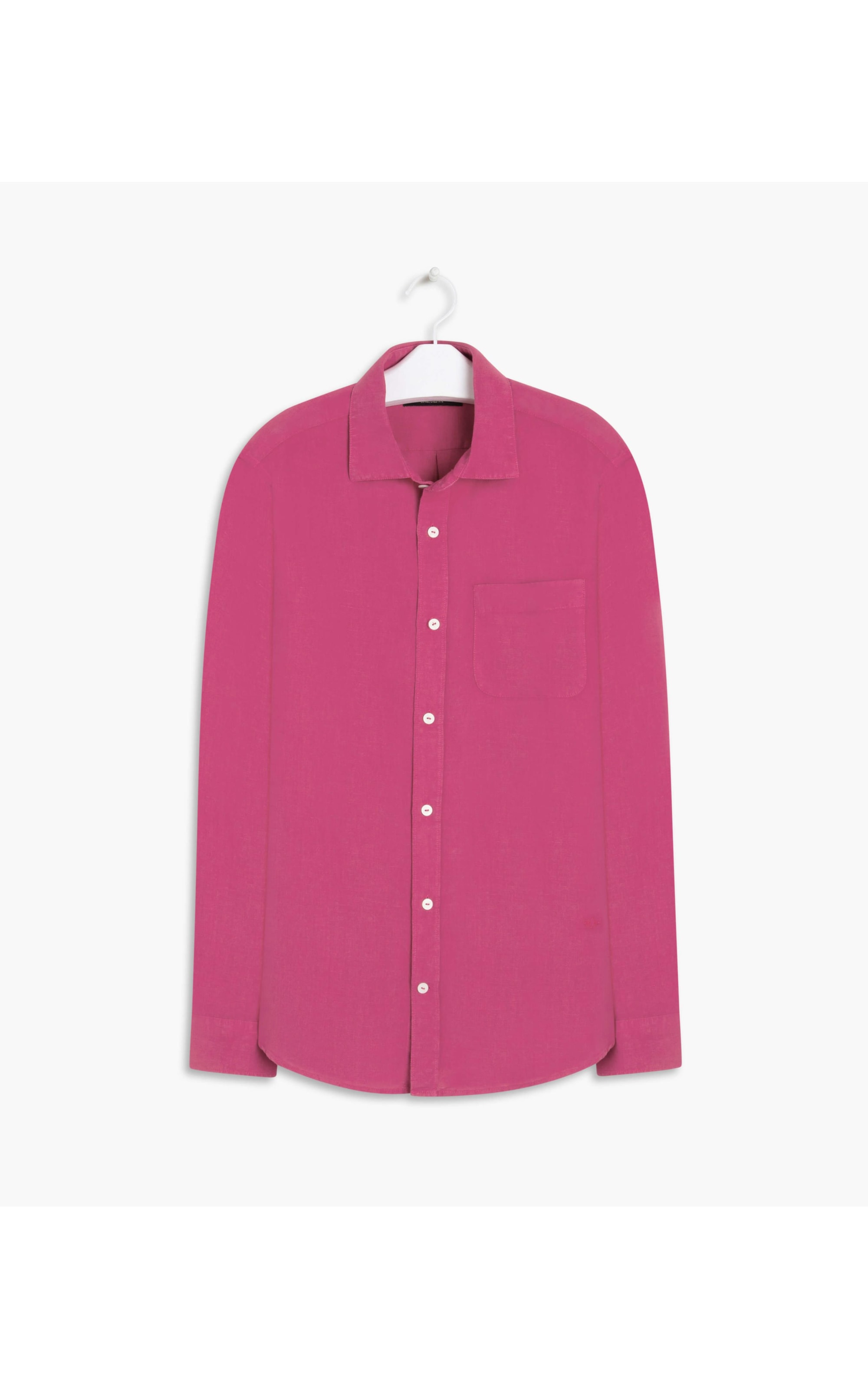 Camisa Linho  Tinturada  Ml Masculino Magenta