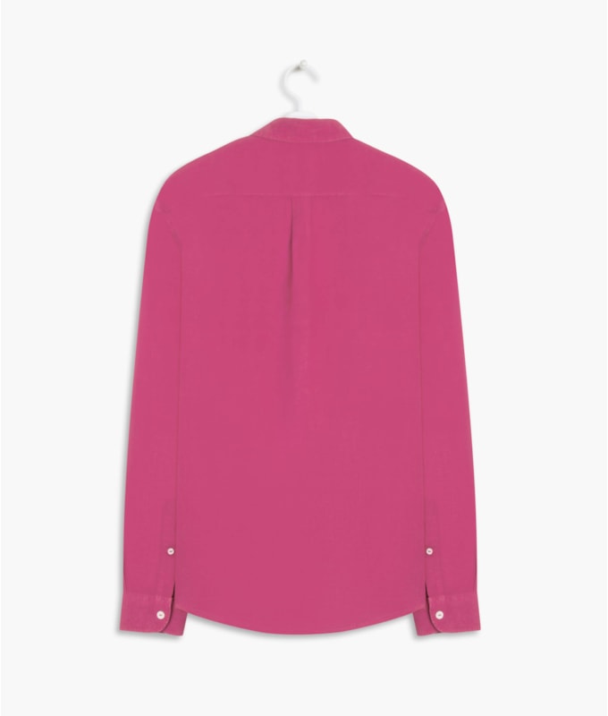 Camisa Linho  Tinturada  Ml Masculino Magenta