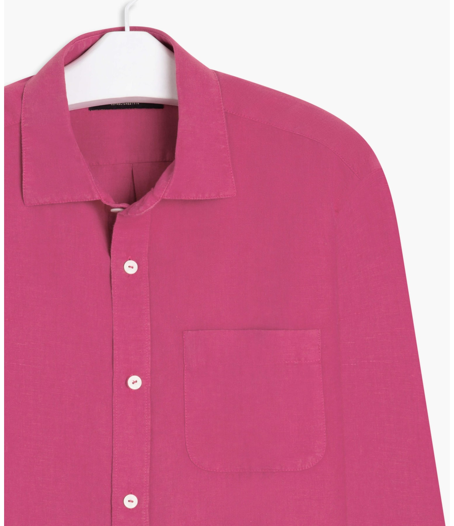 Camisa Linho  Tinturada  Ml Masculino Magenta