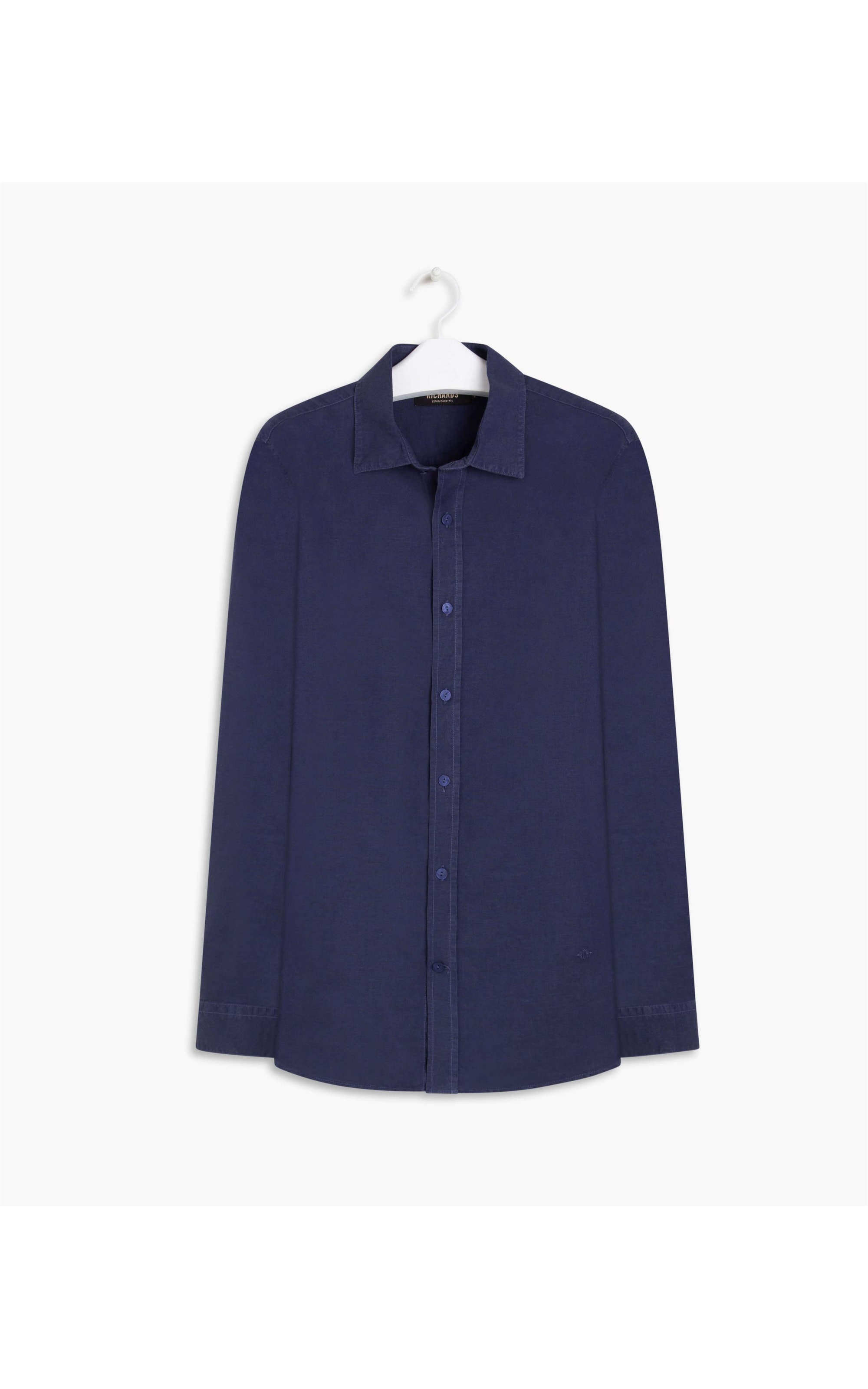 Camisa Linho  Tinturada  Ml Masculino Old Purple