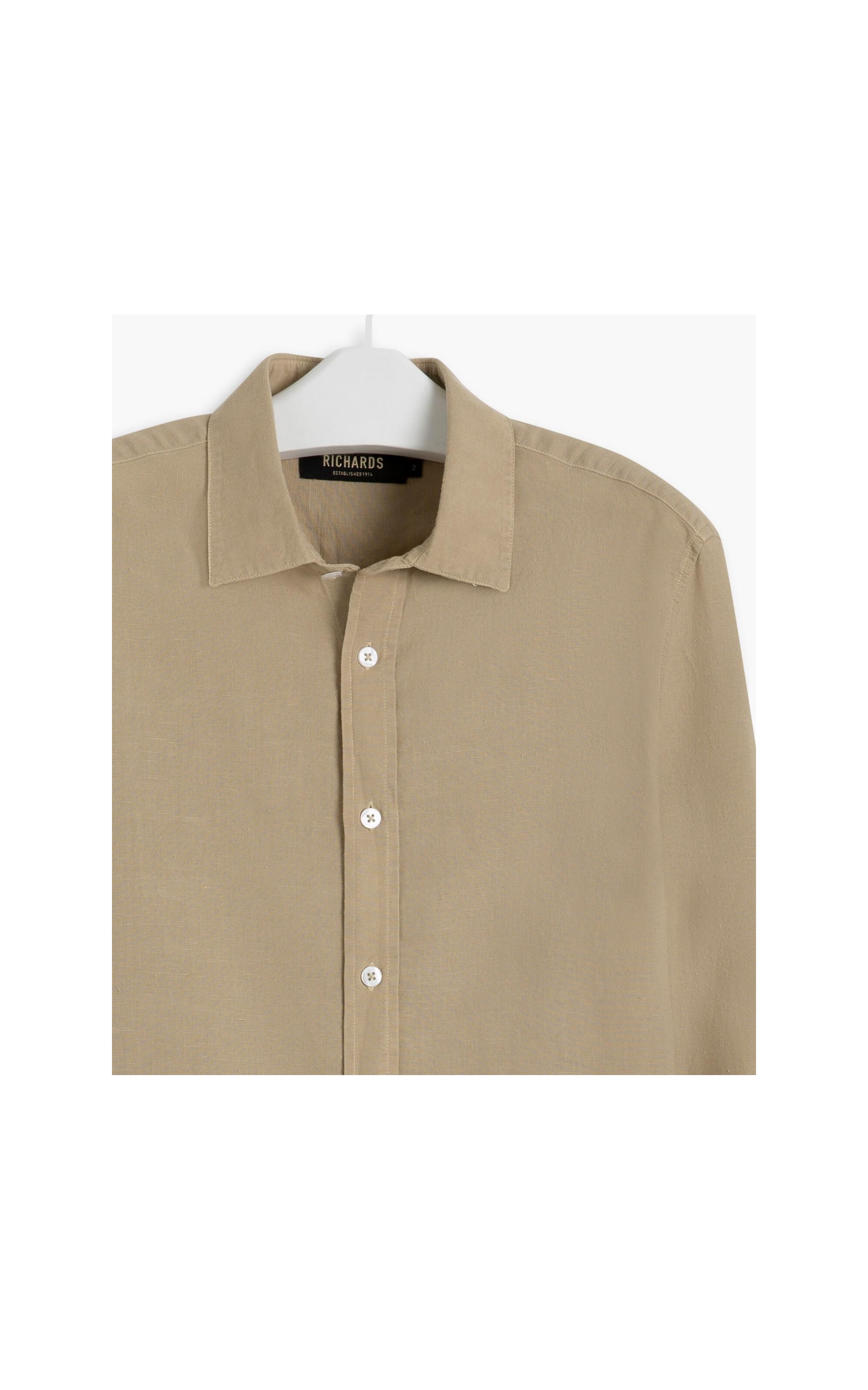 Camisa Linho  Tinturada  Ml Masculino Sandy