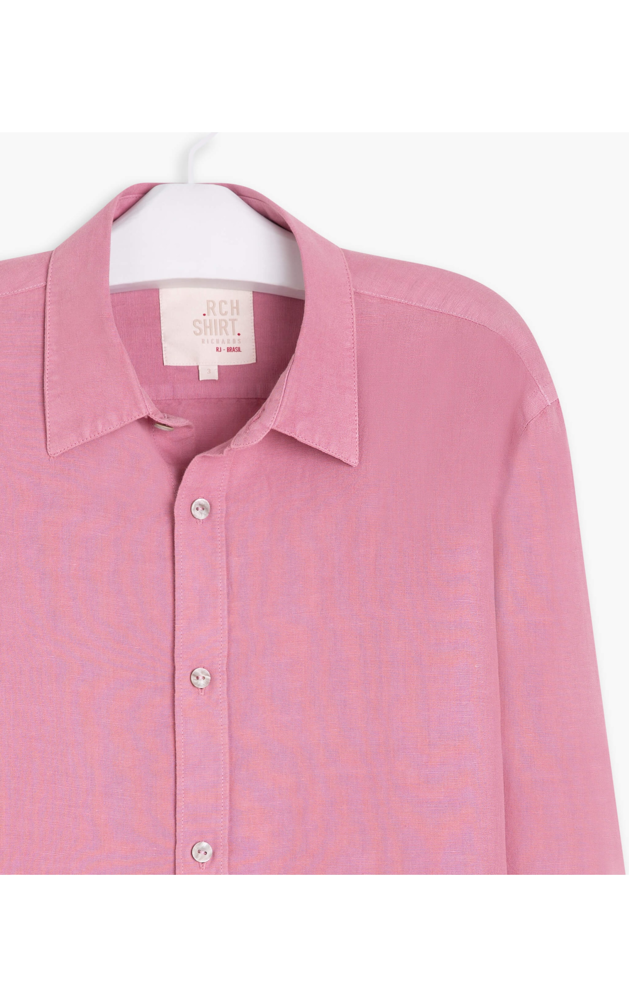 Camisa Linho  Tinturada Rosa Dirty