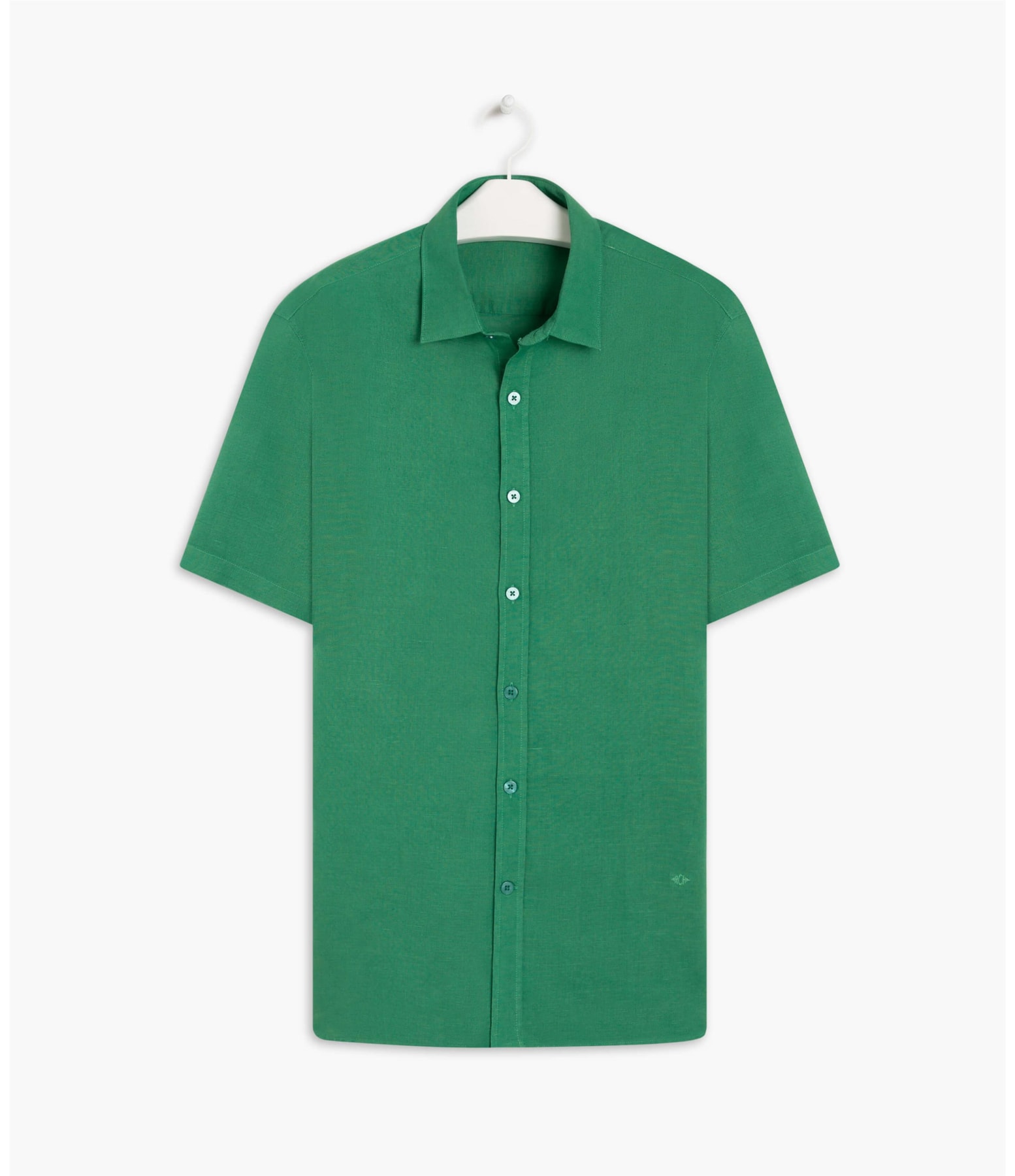Camisa Linho  Tinturada Verde Bandeira