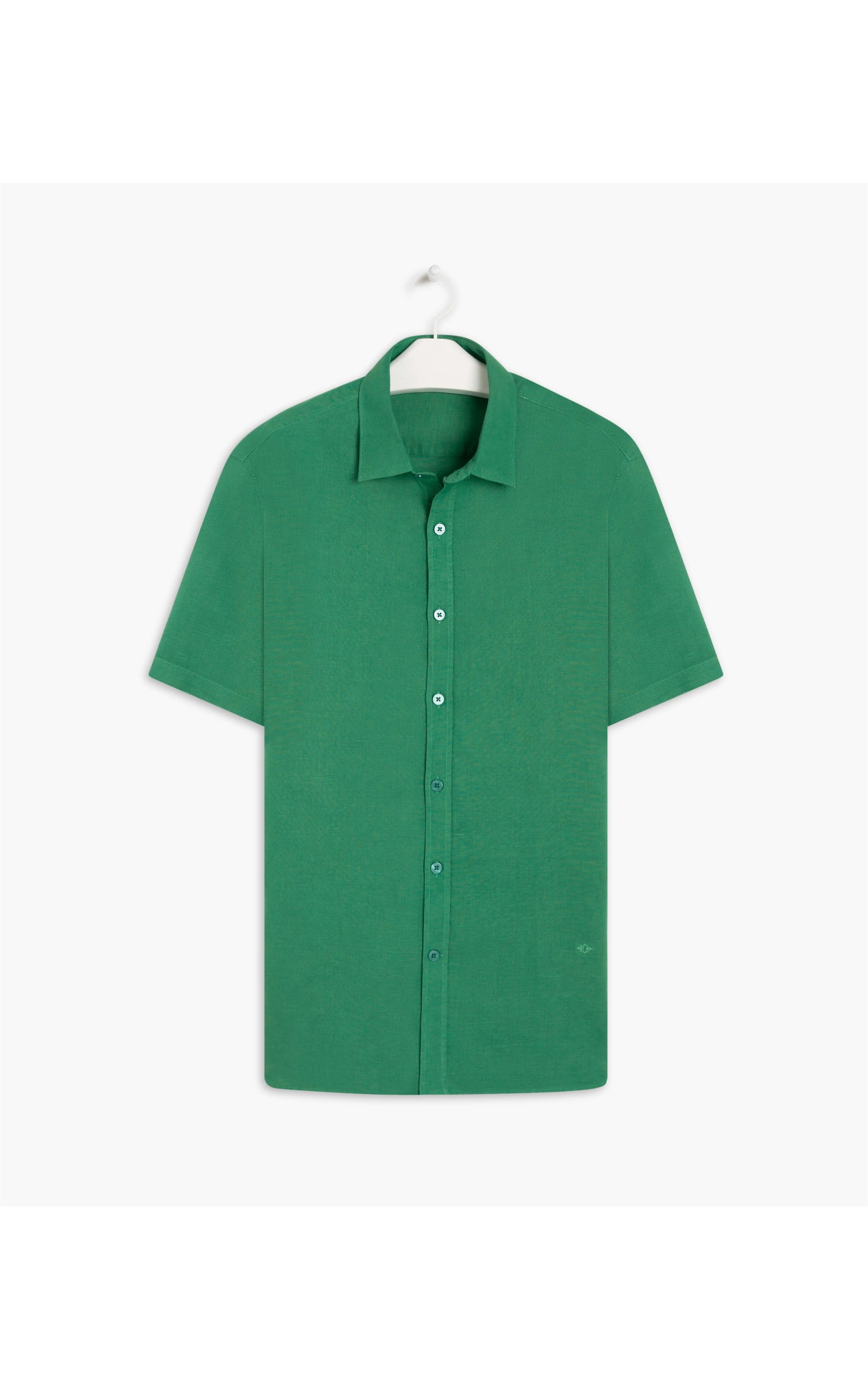Camisa Linho  Tinturada Verde Bandeira