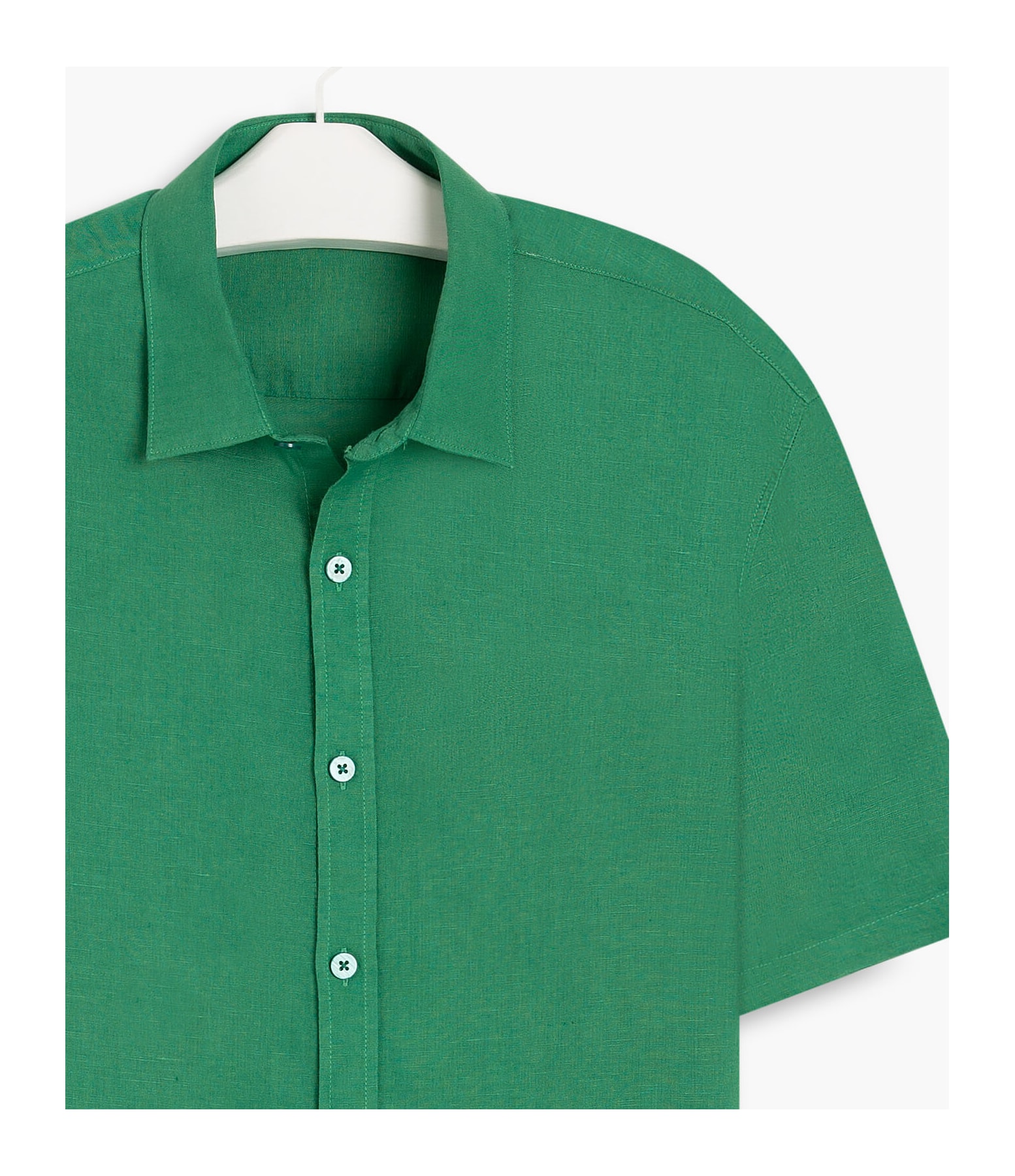 Camisa Linho  Tinturada Verde Bandeira