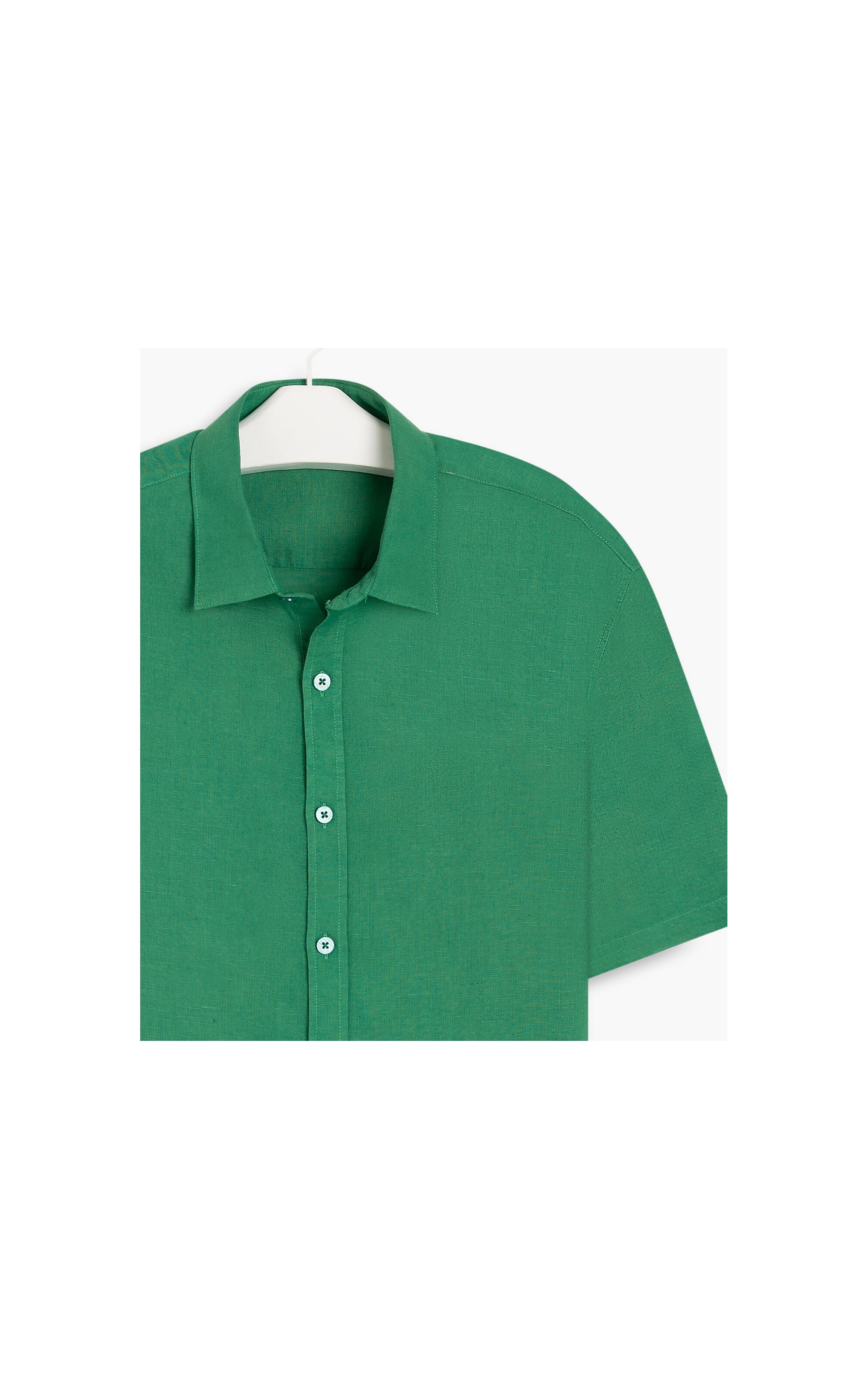 Camisa Linho  Tinturada Verde Bandeira