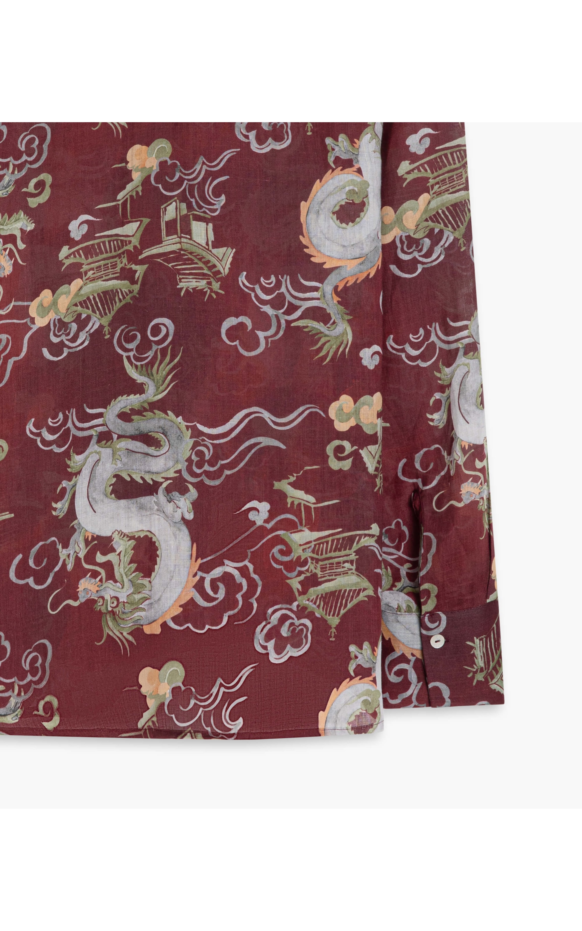 Camisa Linho Tokio Dragão Bordeaux