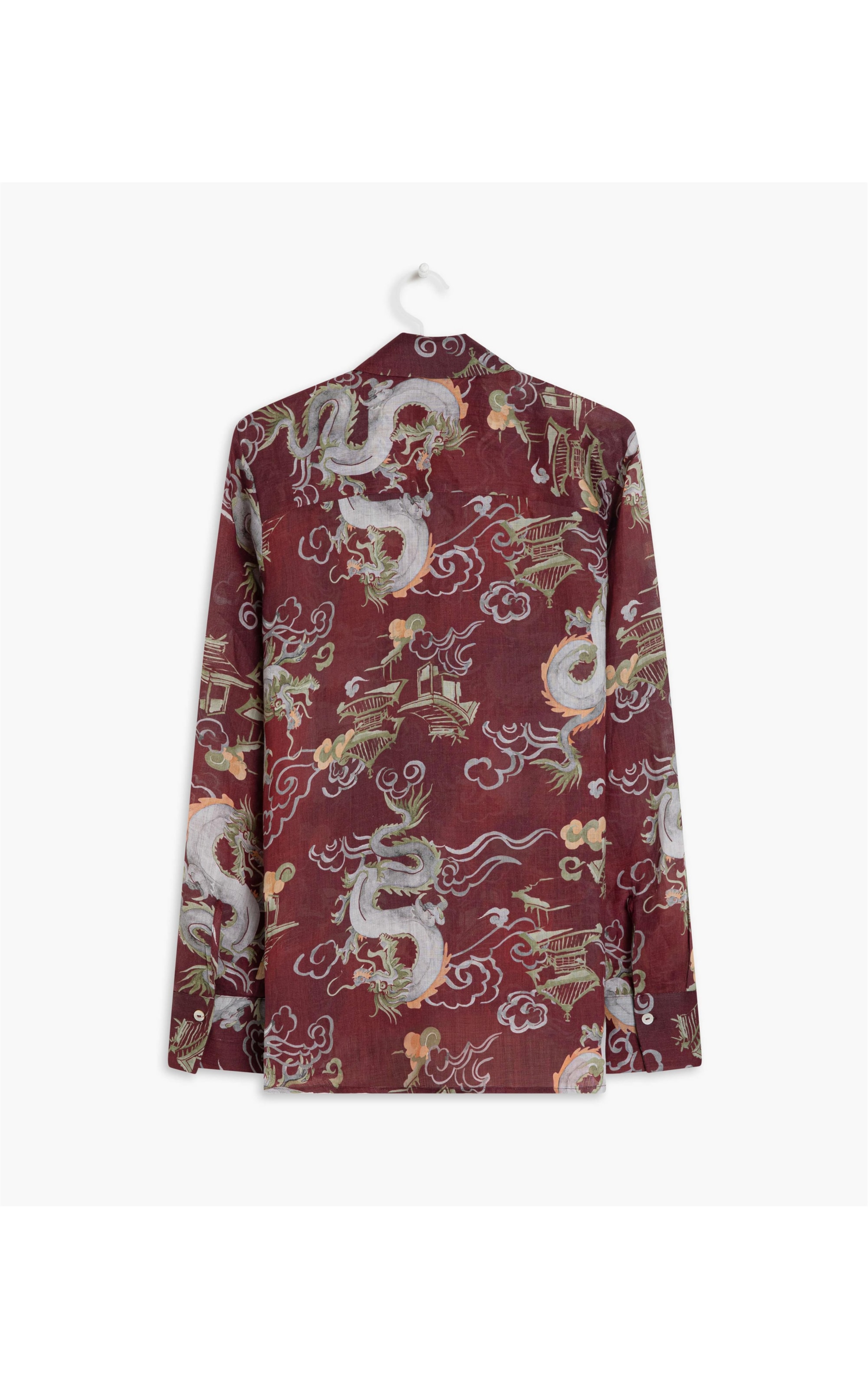 Camisa Linho Tokio Dragão Bordeaux