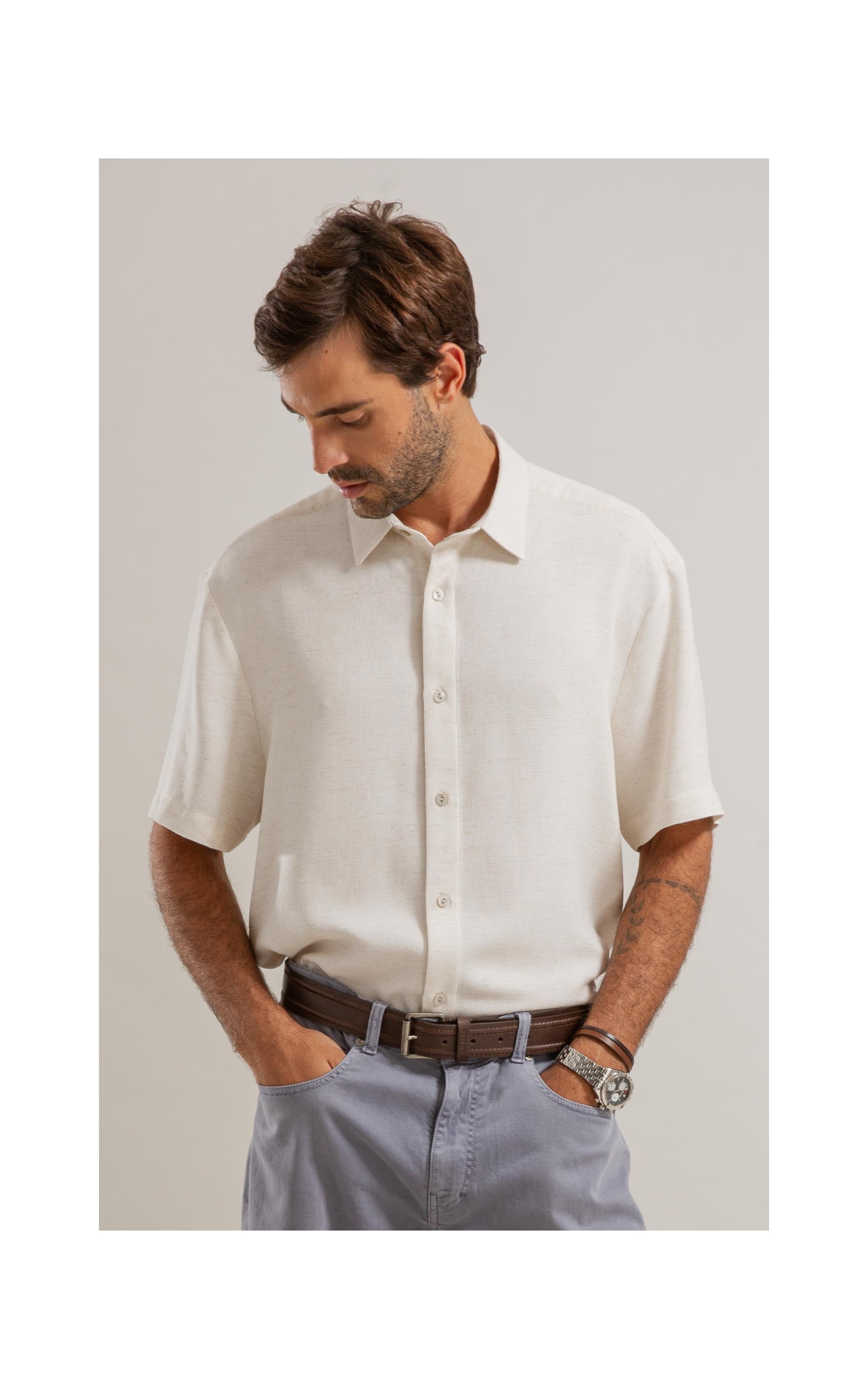 Camisa Linho  Torino Ml Natural