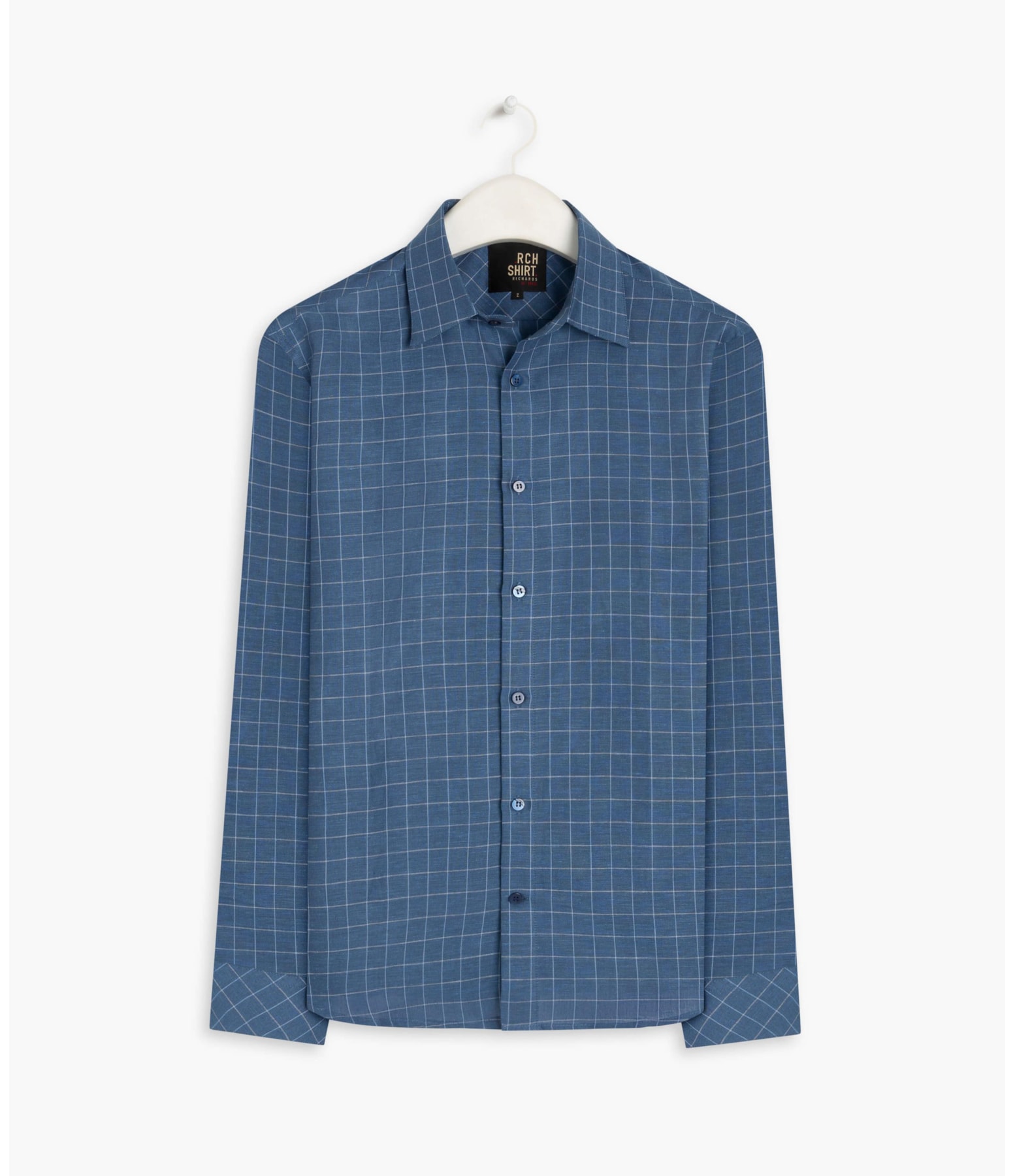 Camisa Linho  Traveller Xadrez Samuel Ml Marinho