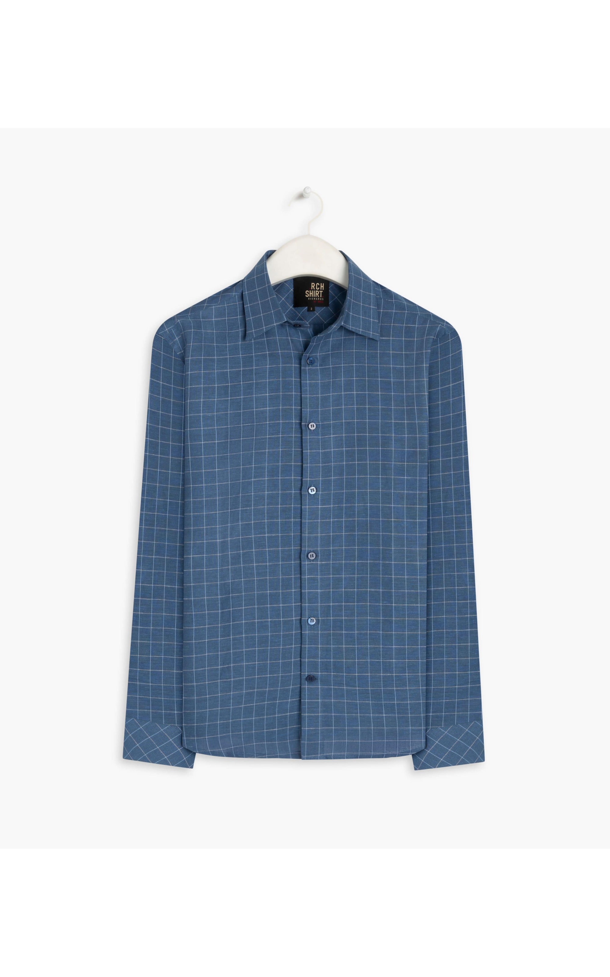 Camisa Linho  Traveller Xadrez Samuel Ml Marinho