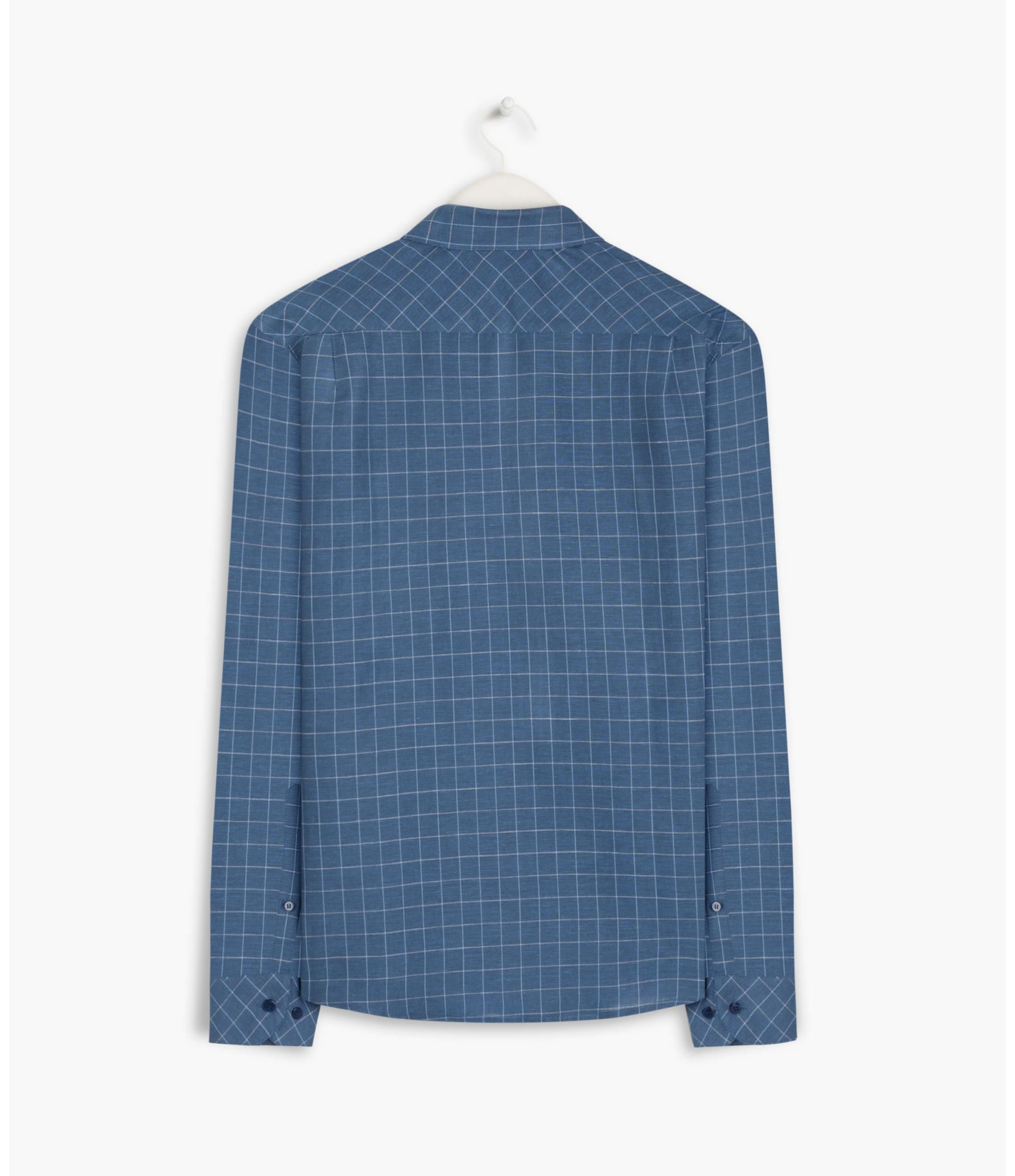 Camisa Linho  Traveller Xadrez Samuel Ml Marinho