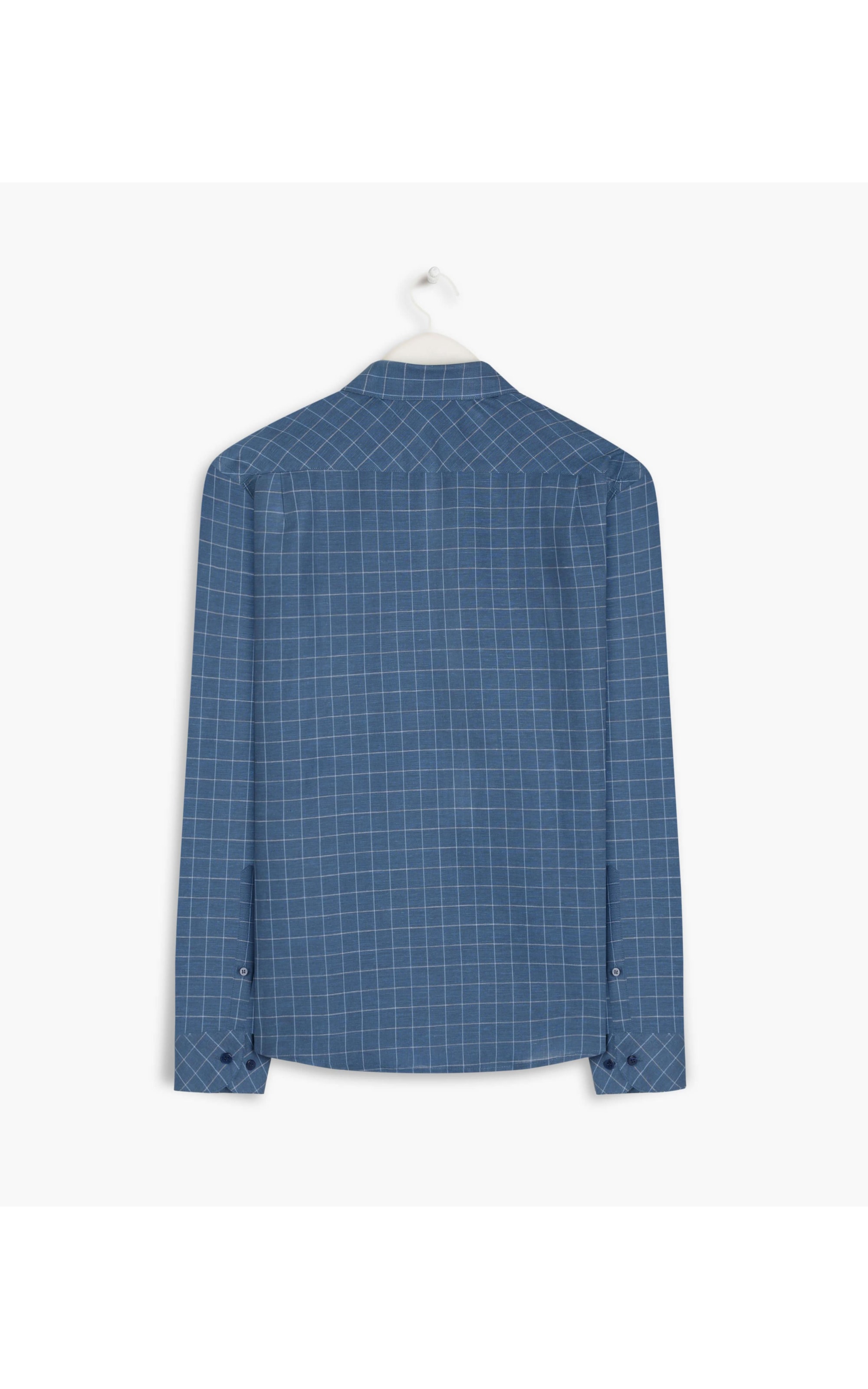Camisa Linho  Traveller Xadrez Samuel Ml Marinho