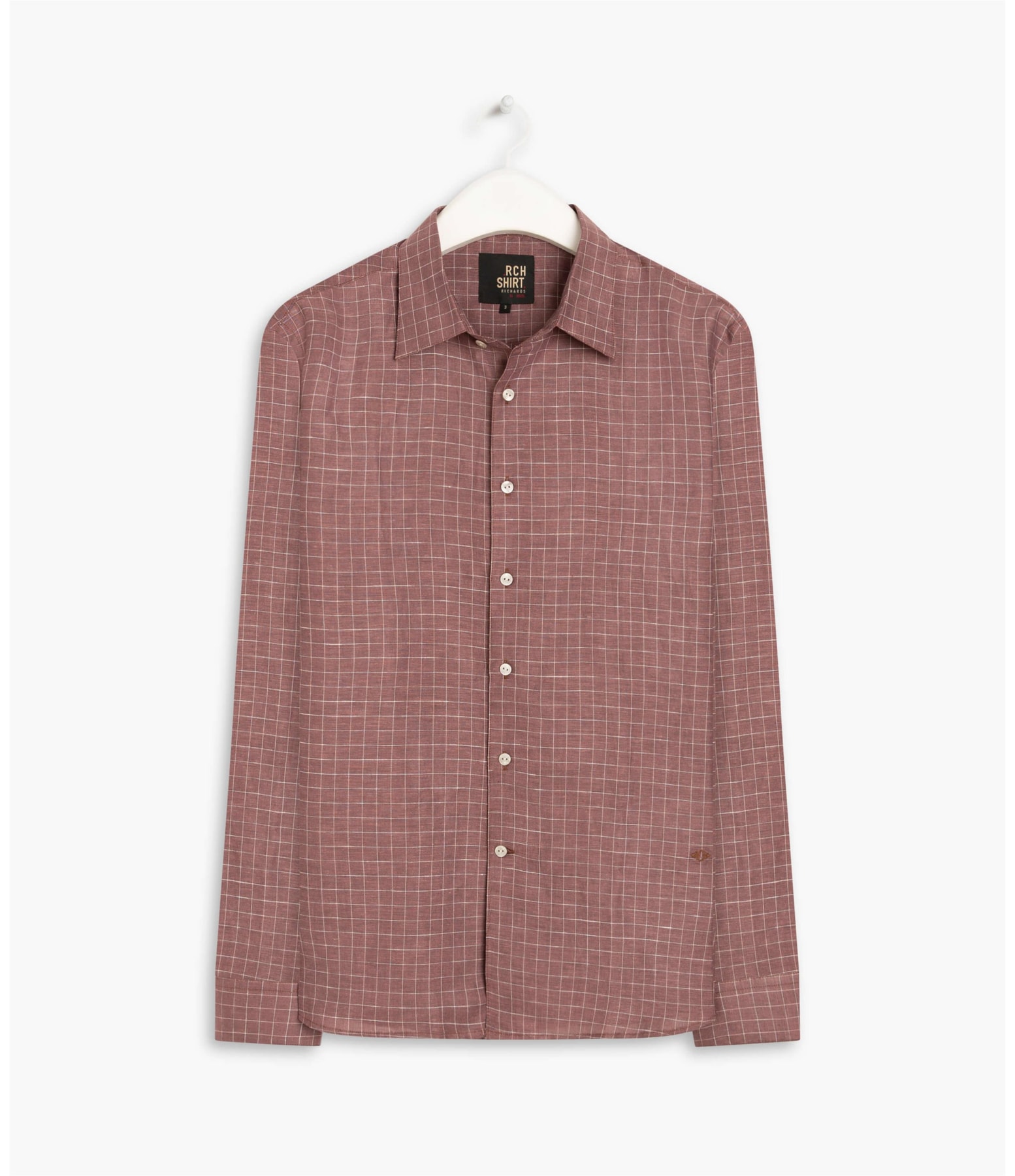 Camisa Linho  Traveller Xadrez Samuel Ml Vinho