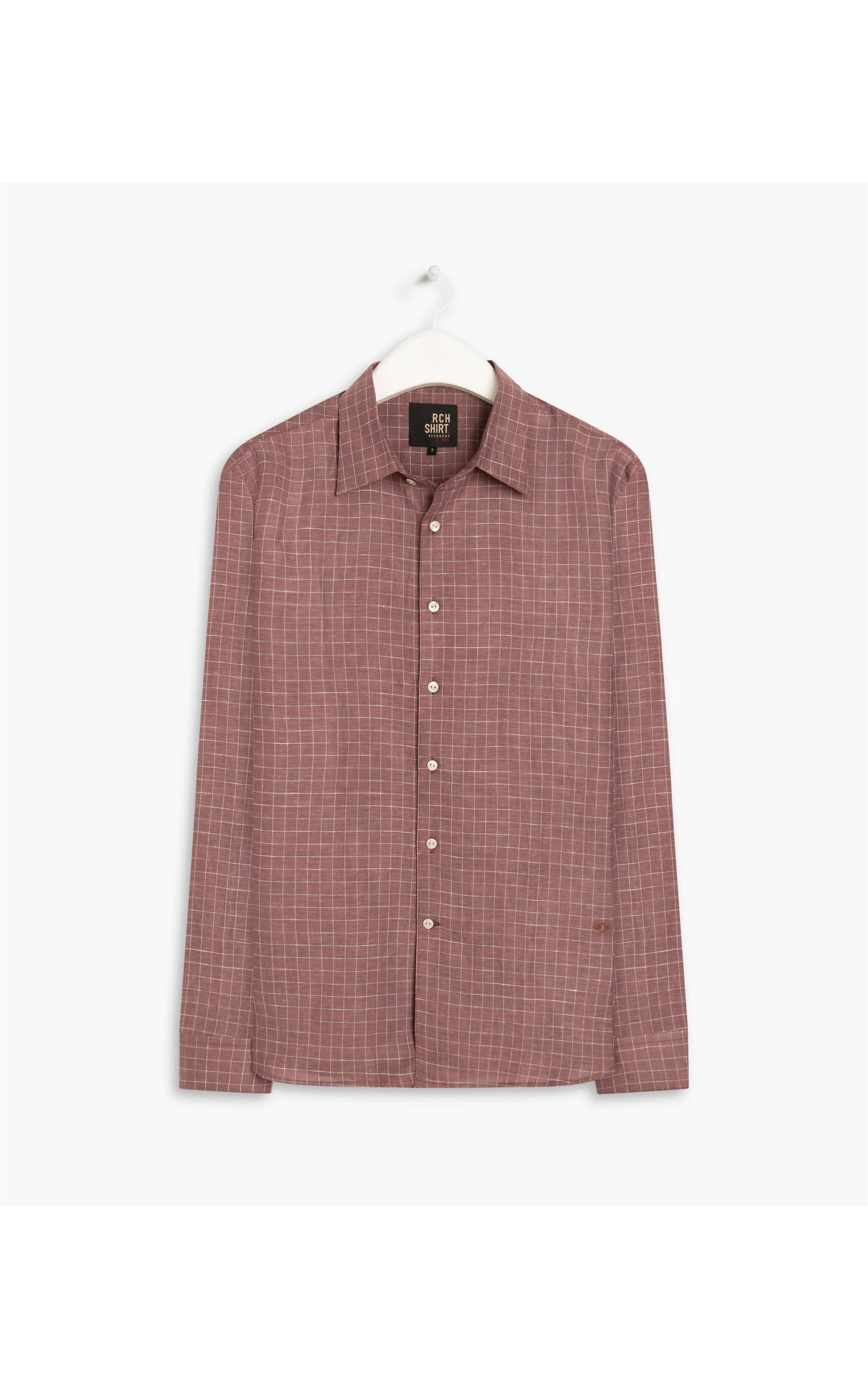 Camisa Linho  Traveller Xadrez Samuel Ml Vinho
