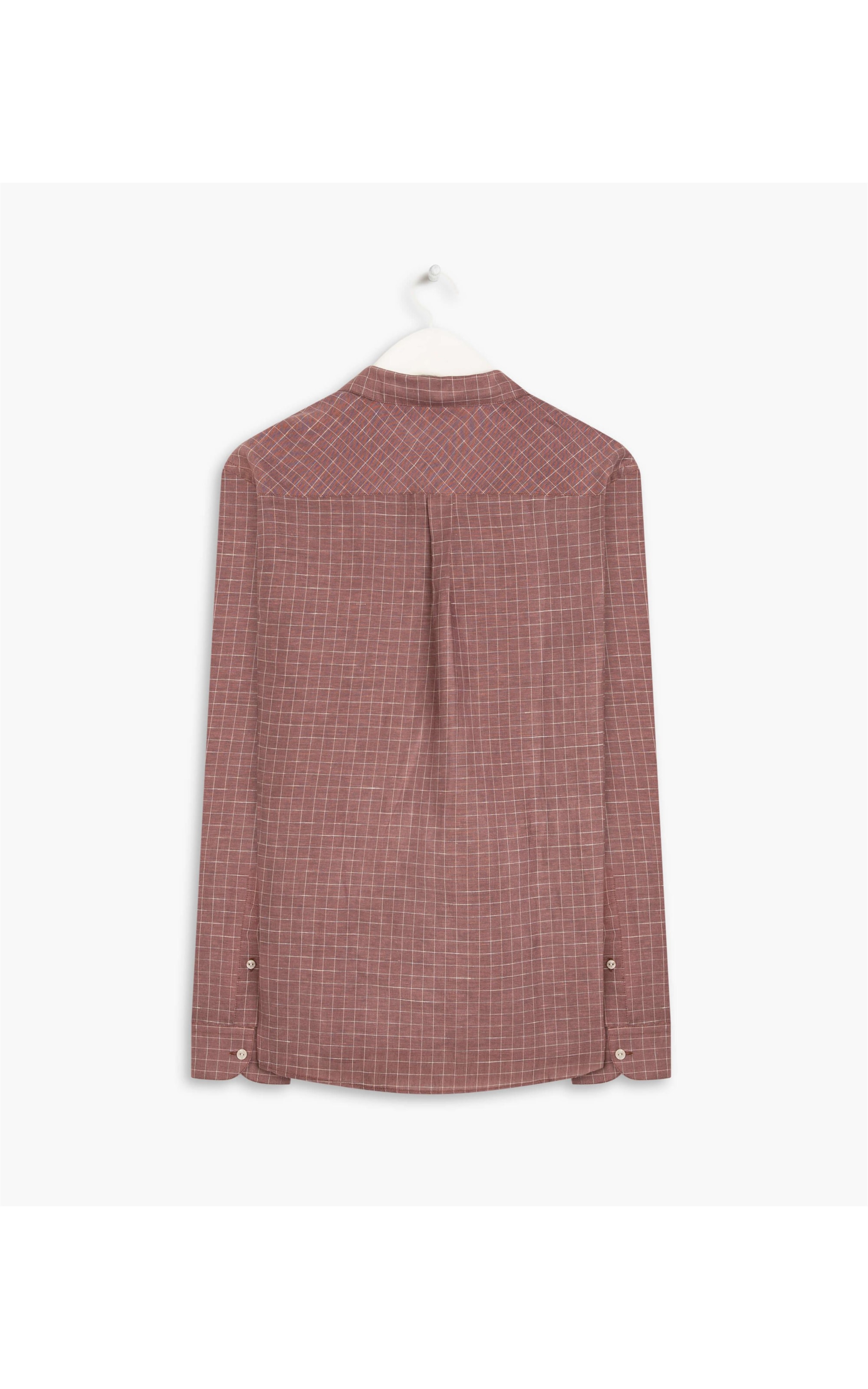 Camisa Linho  Traveller Xadrez Samuel Ml Vinho