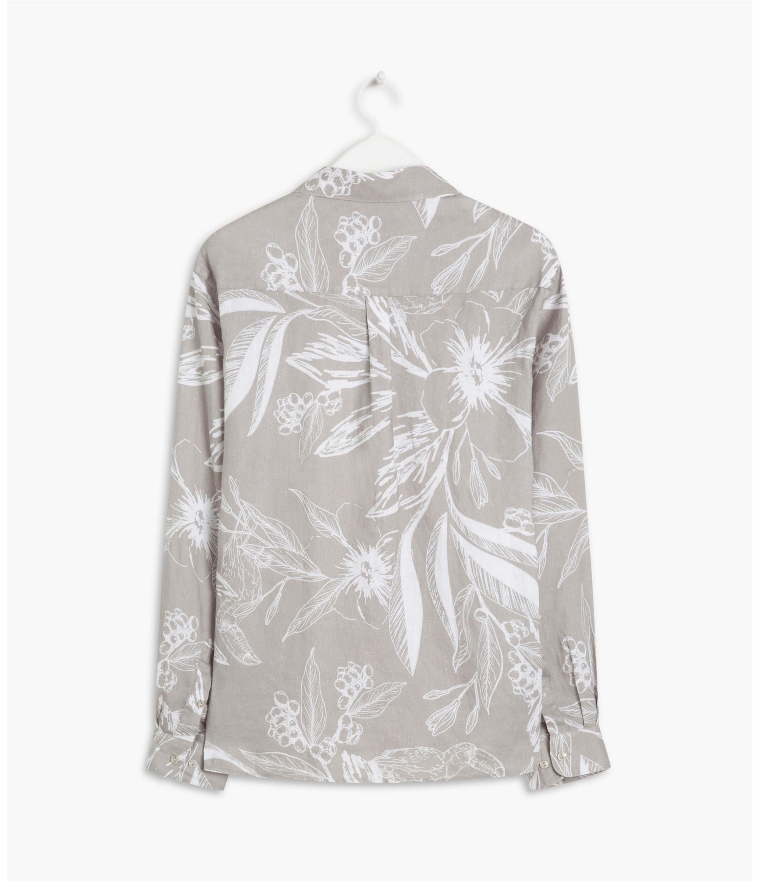 Camisa Linho  Tucano Mono Estampada  Ml Caqui