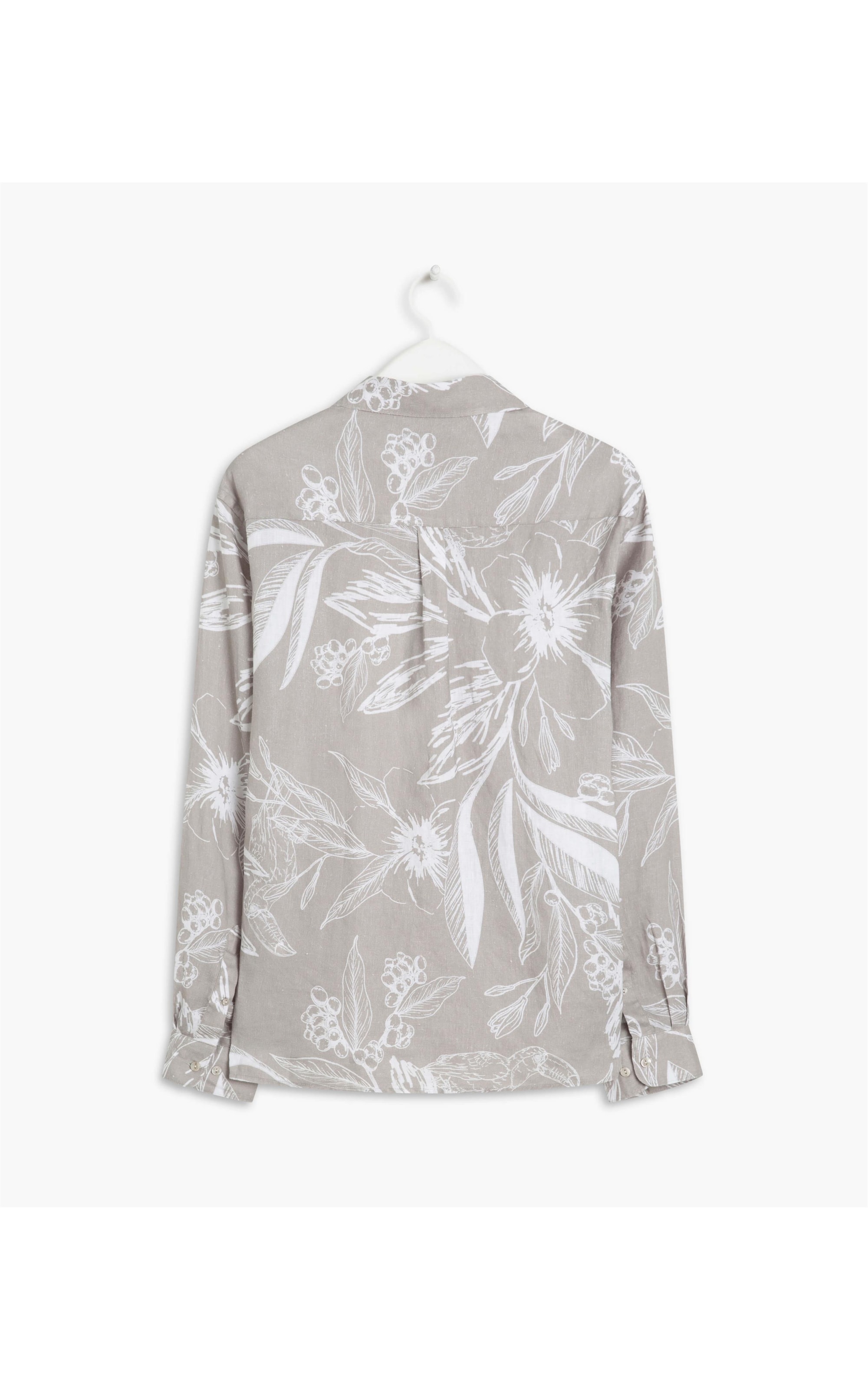 Camisa Linho  Tucano Mono Estampada  Ml Caqui