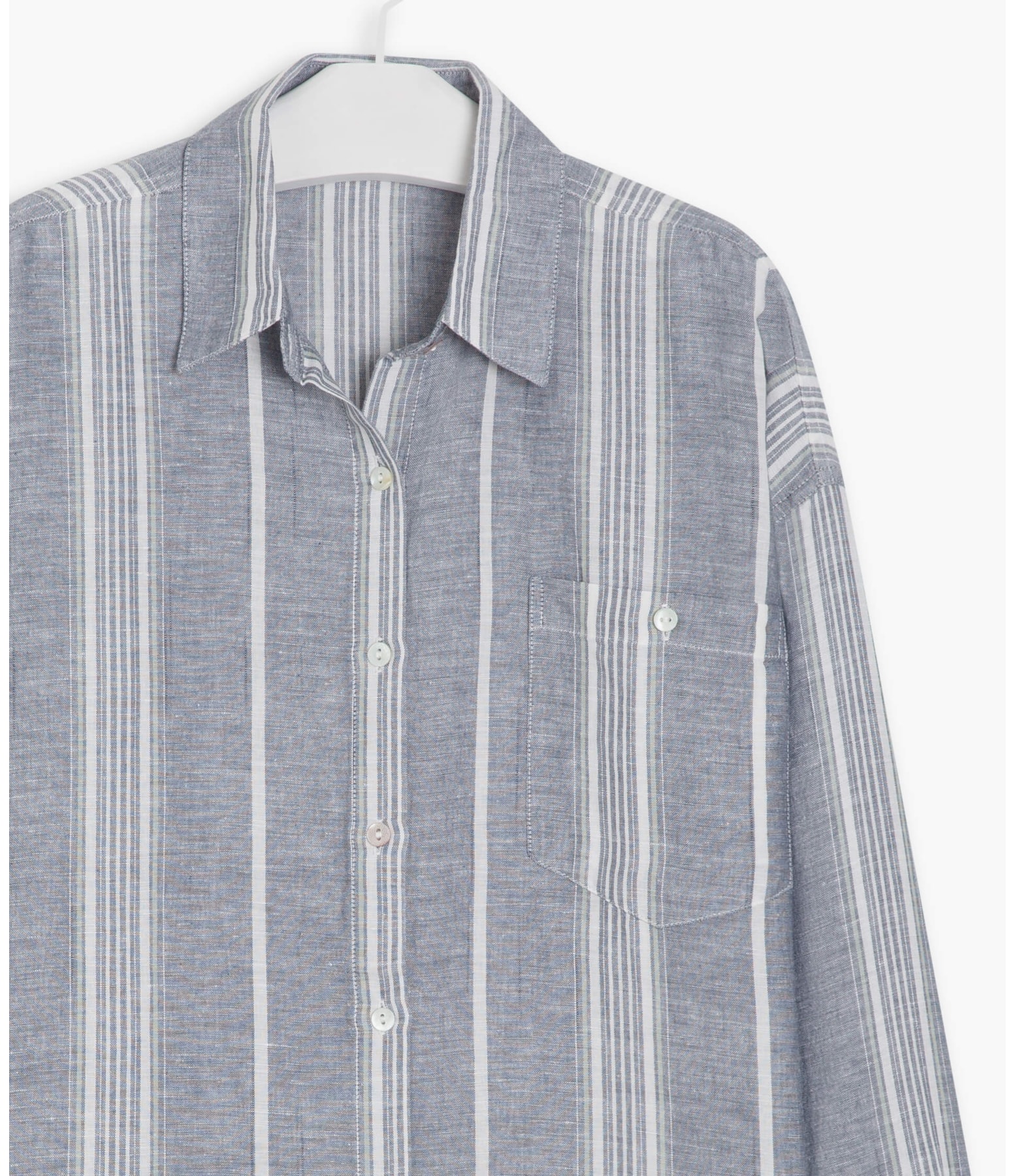 Camisa Linho  Tulipa Marinho