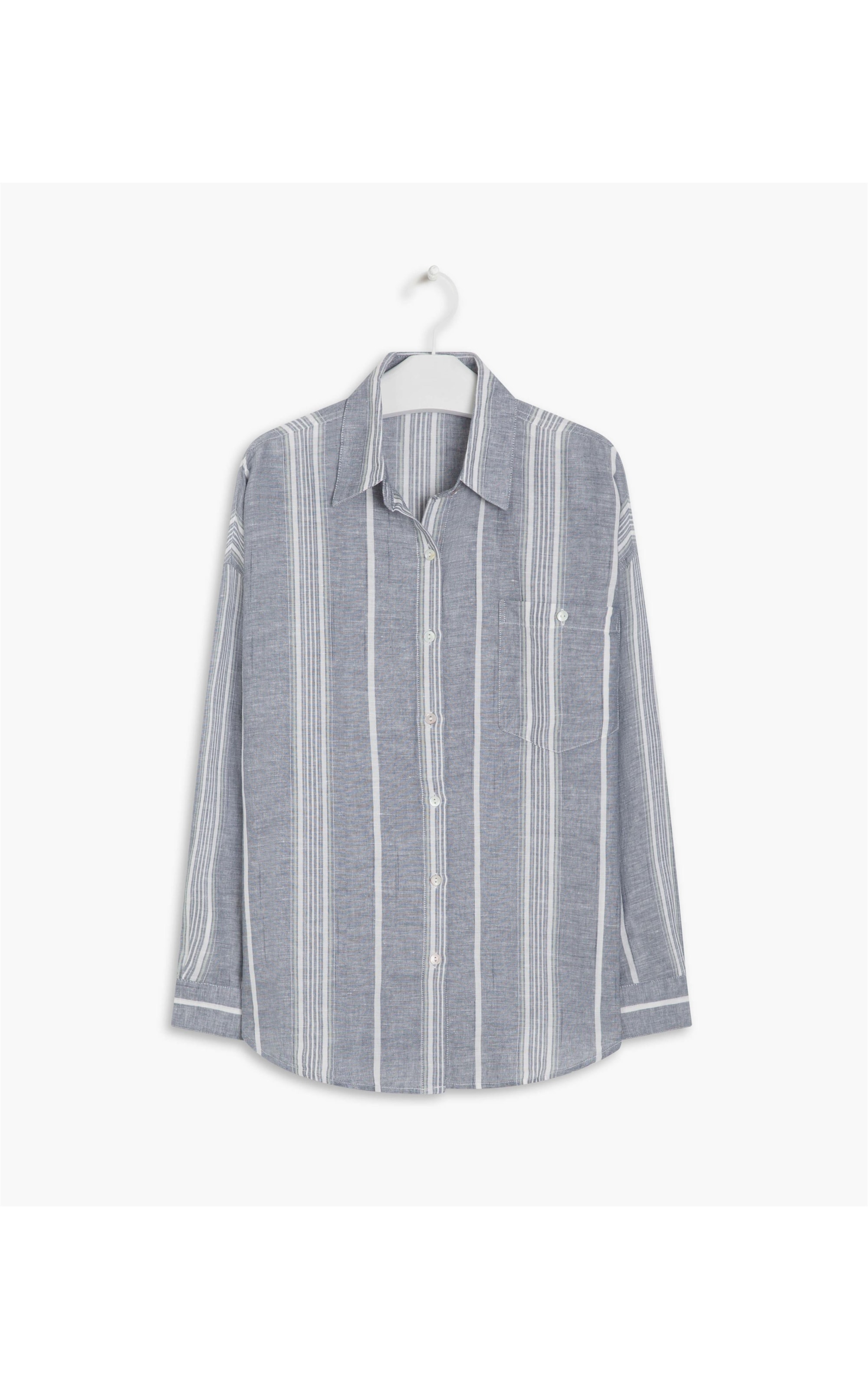 Camisa Linho  Tulipa Marinho