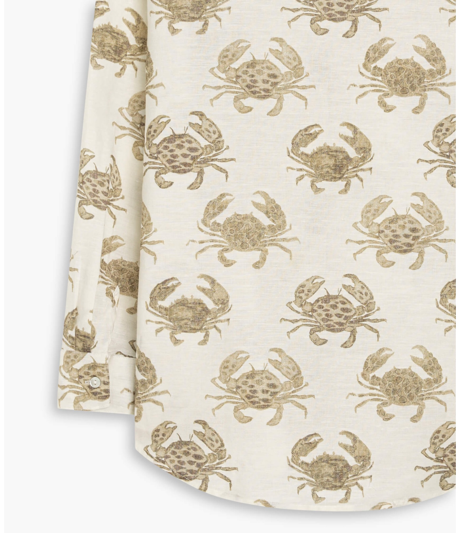 Camisa Linho  Tulipa Water Crab Branco