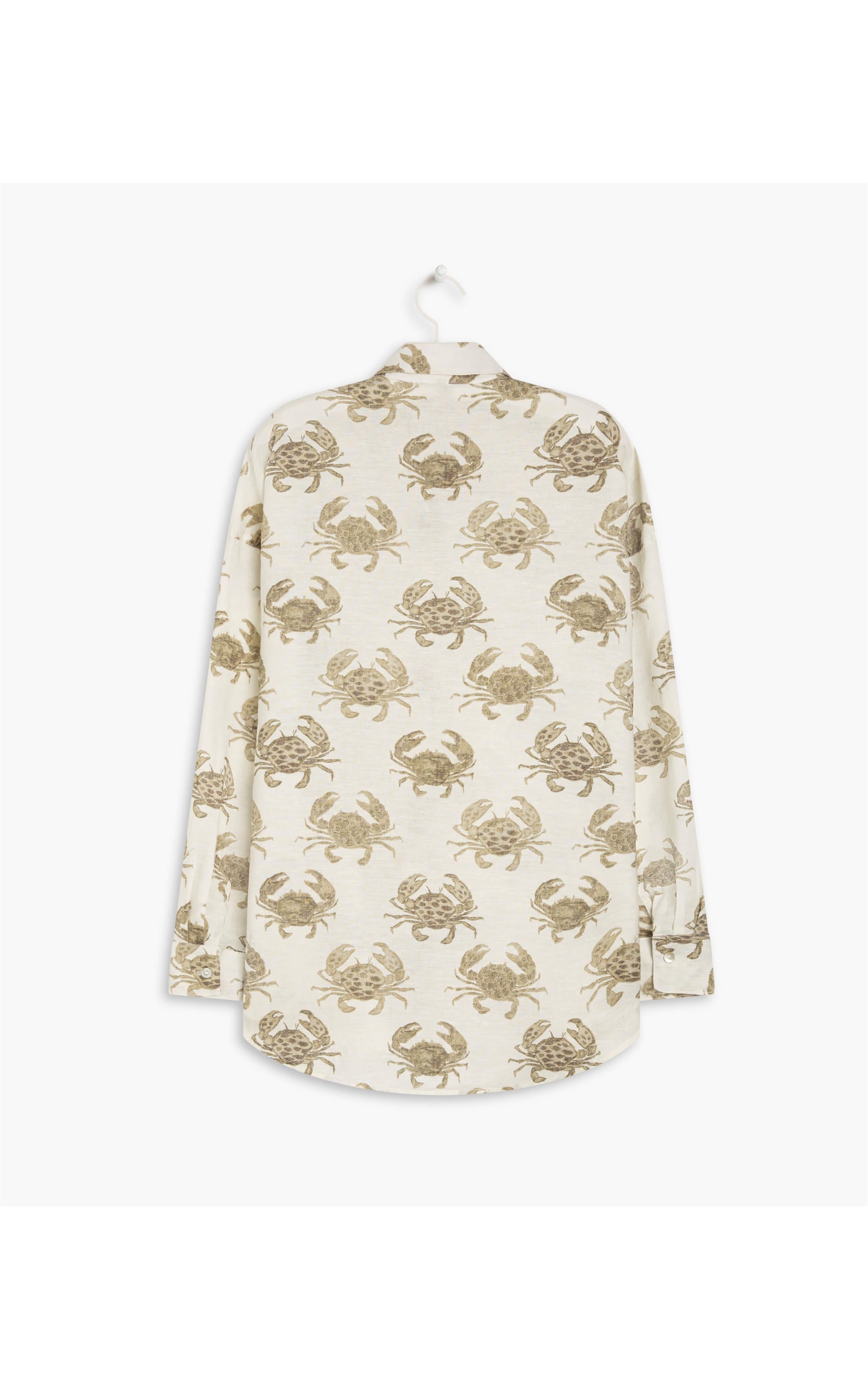 Camisa Linho  Tulipa Water Crab Branco