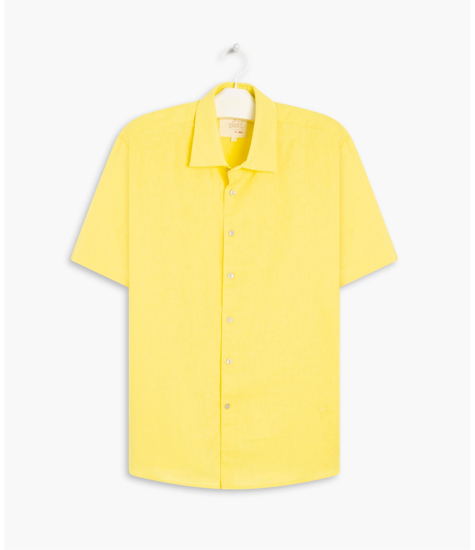 Camisa Linho  Uni Amarelo Claro