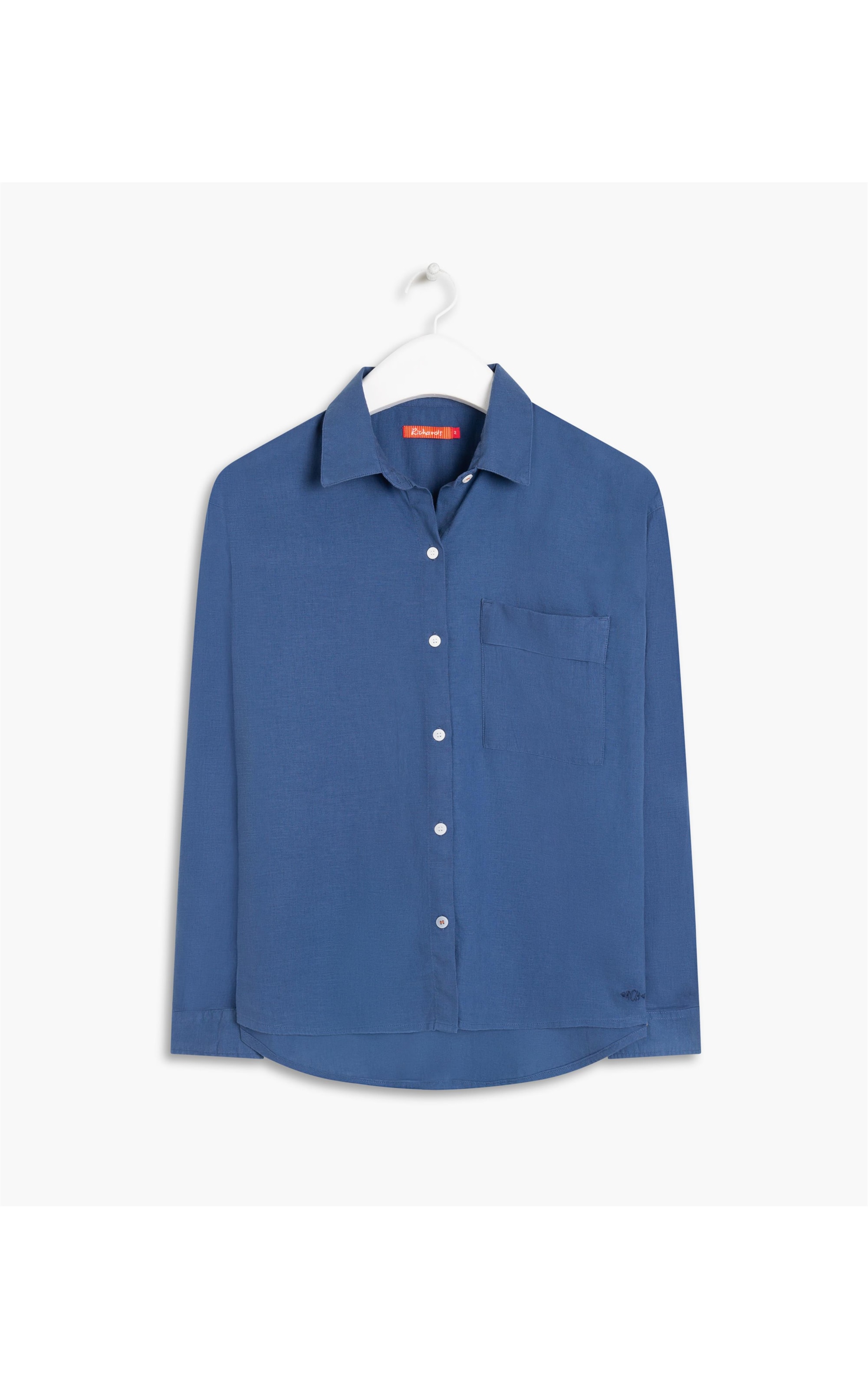 Camisa Linho  Veros Azul Pervante
