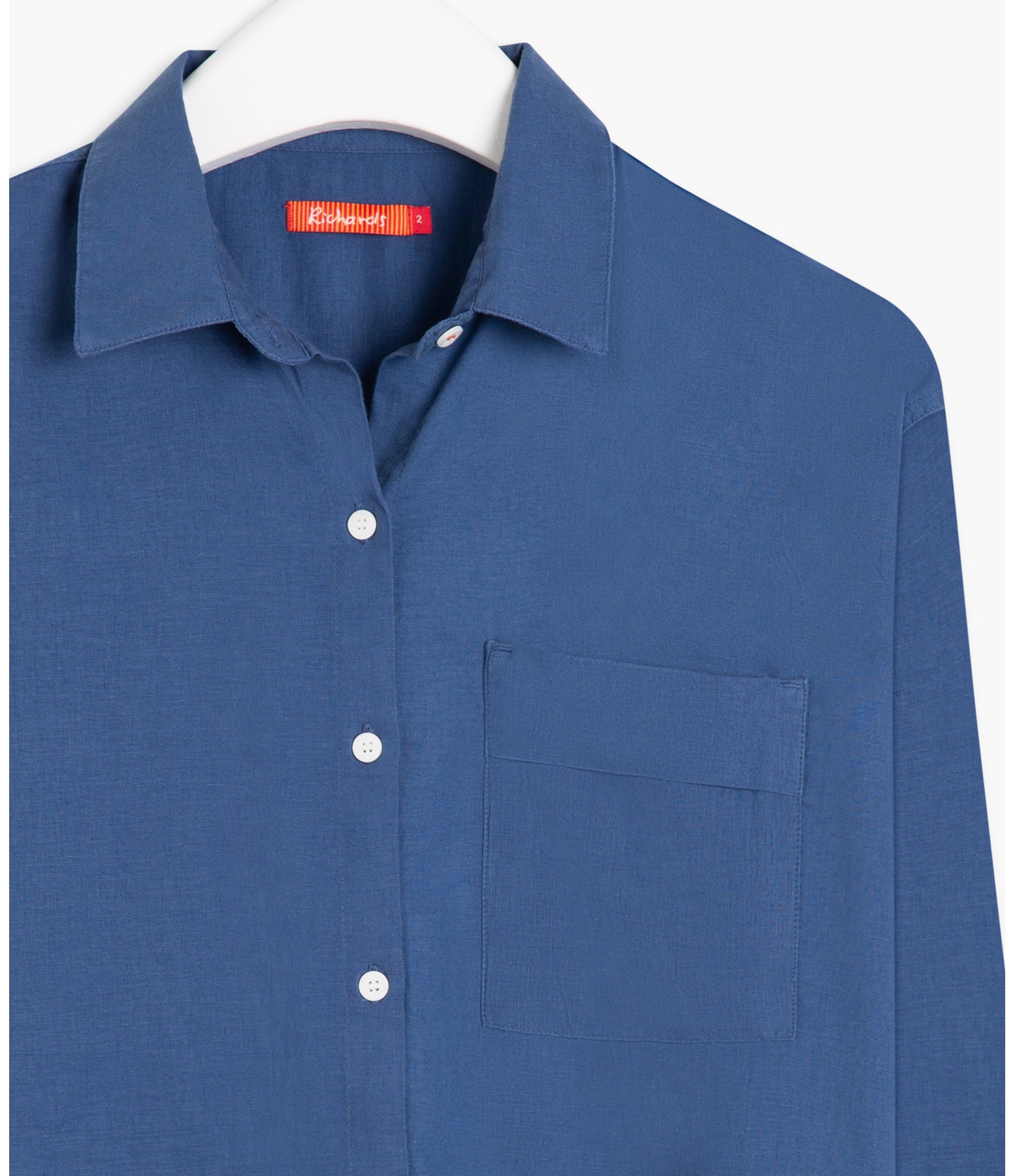 Camisa Linho  Veros Azul Pervante