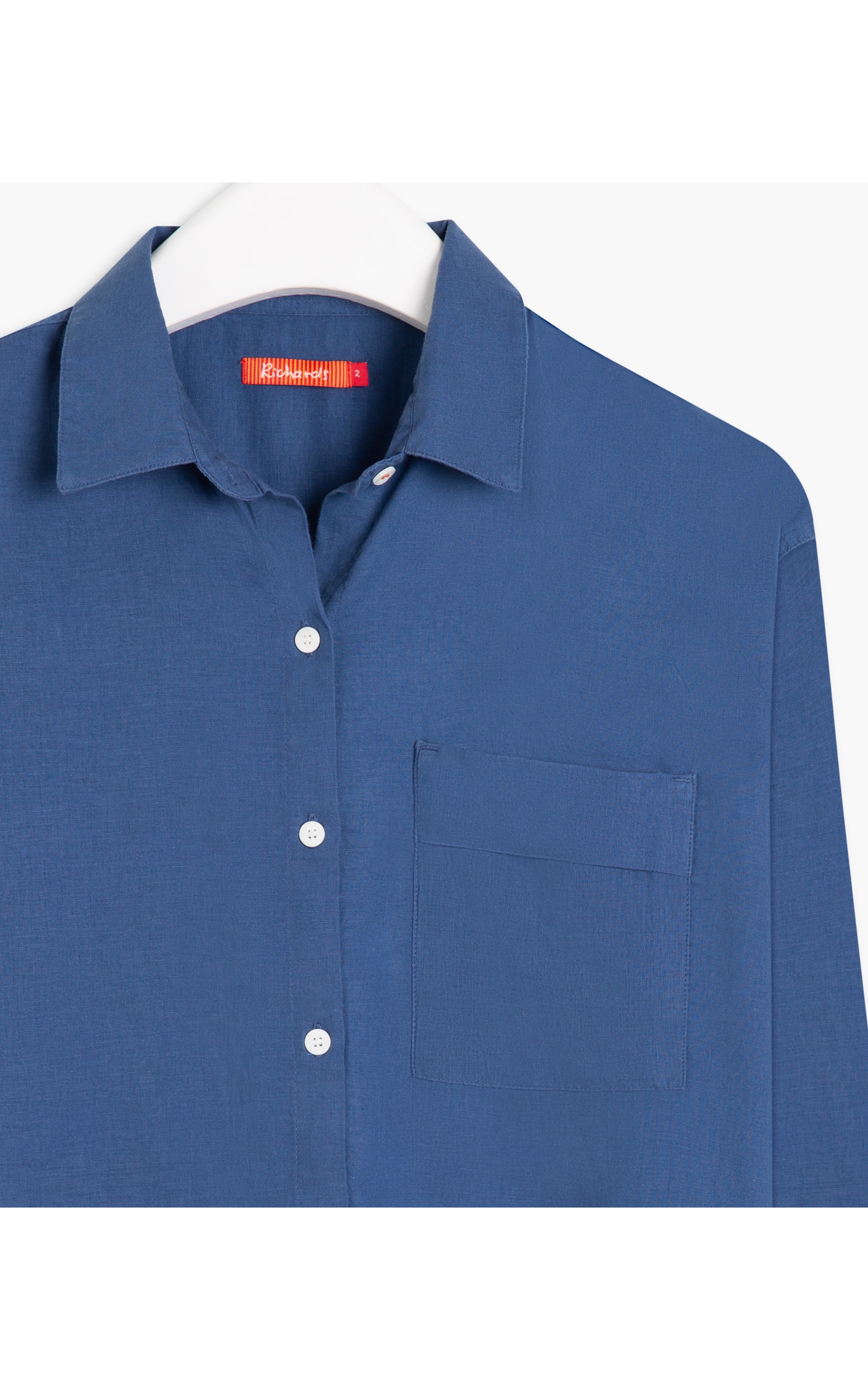 Camisa Linho  Veros Azul Pervante