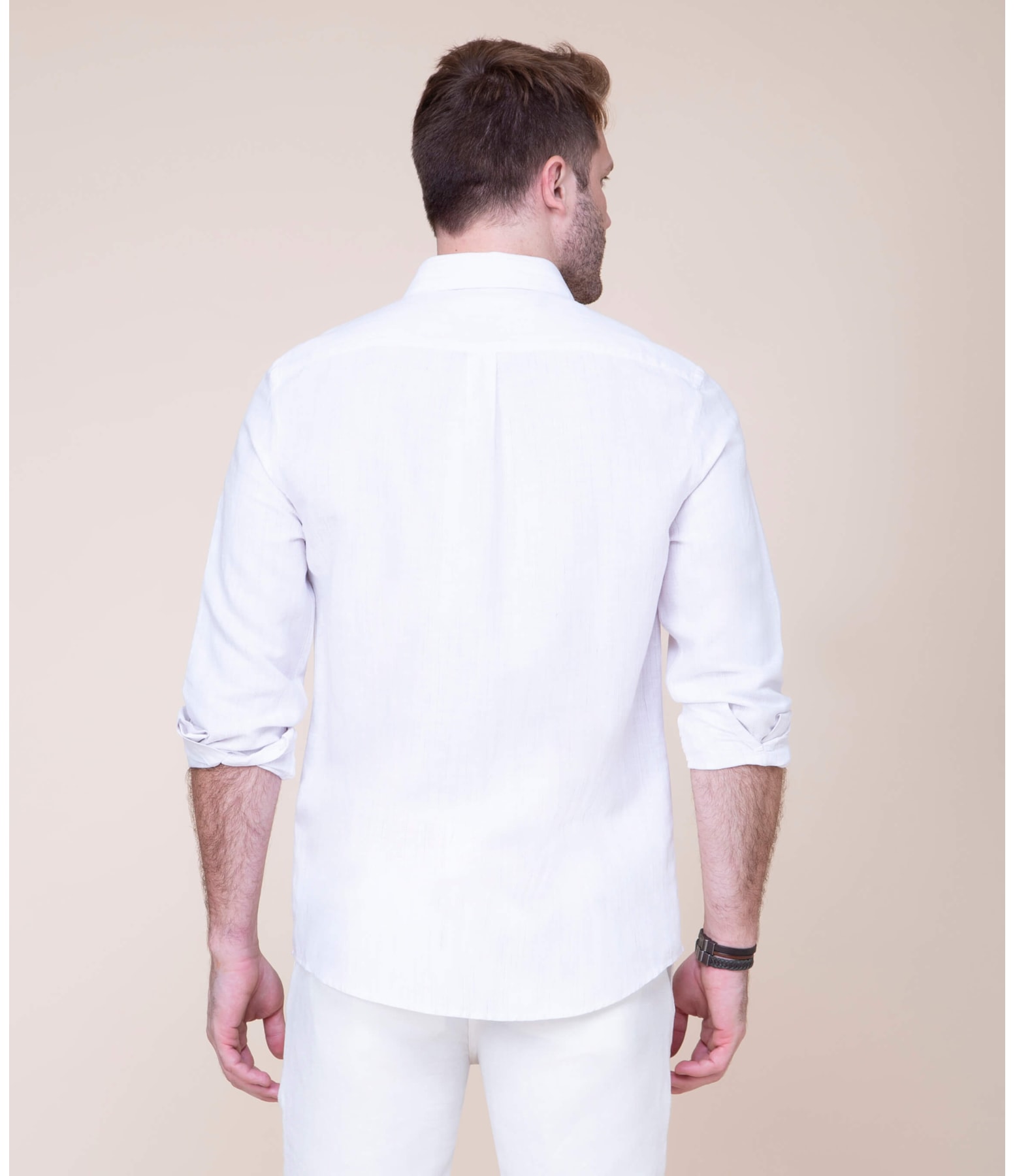 Camisa Linho  Victor Listrada Ml Caqui