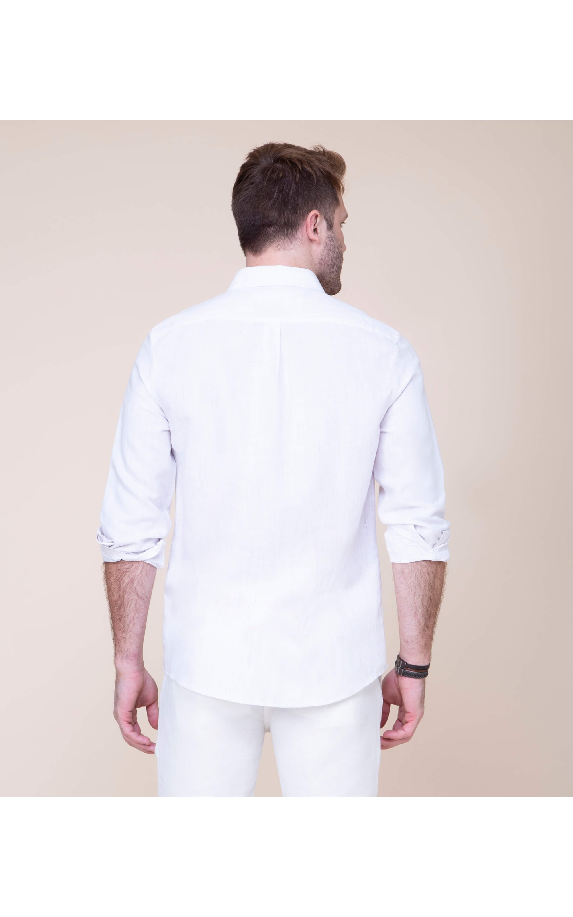 Camisa Linho  Victor Listrada Ml Caqui