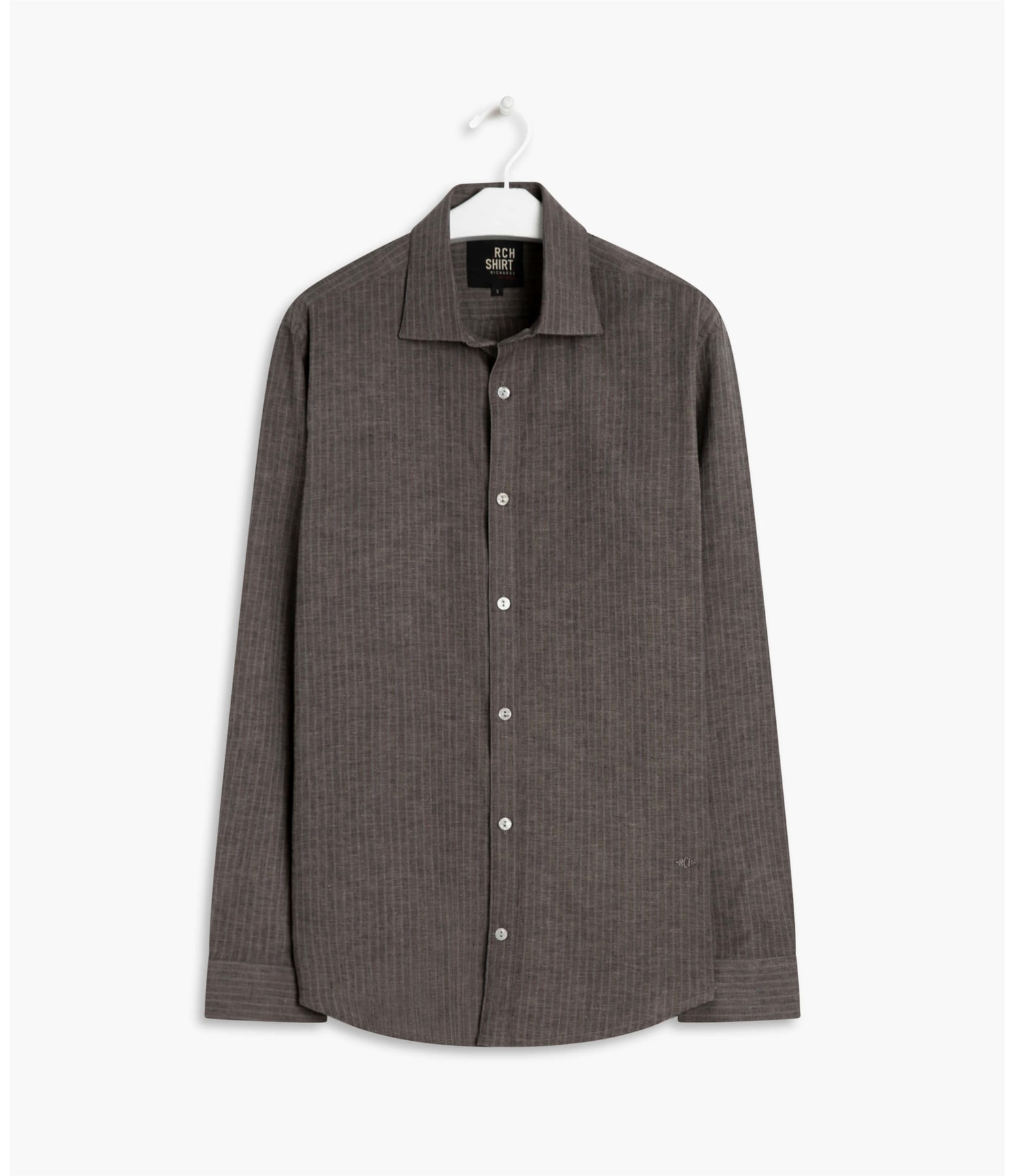 Camisa Linho  Victor Listrada Ml Tabaco