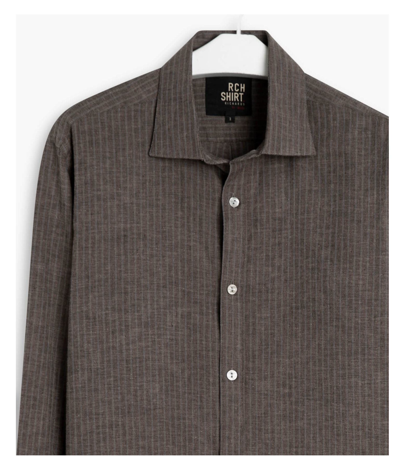 Camisa Linho  Victor Listrada Ml Tabaco