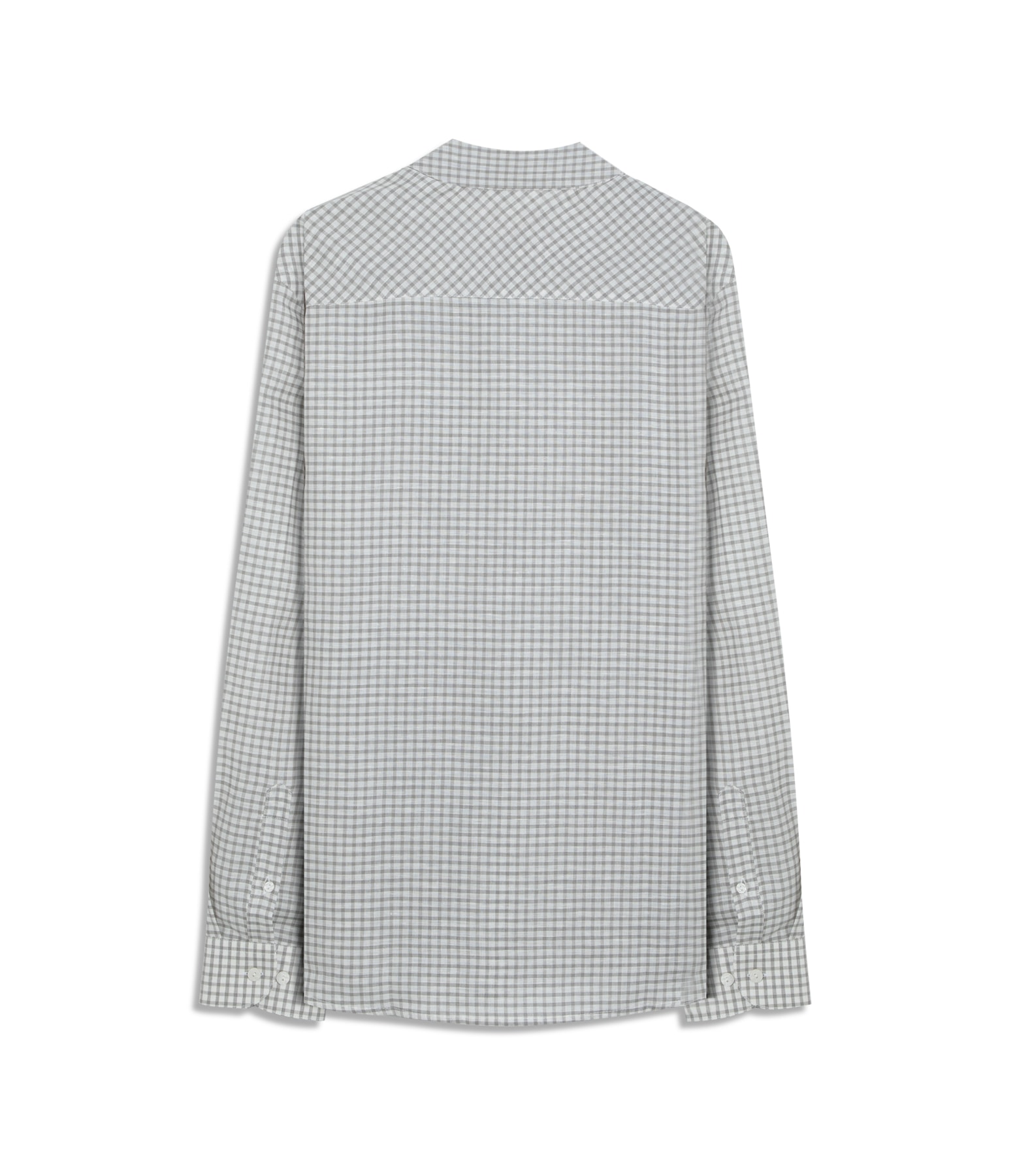 Camisa Linho  Xadrez Daniel Ml Cinza Claro