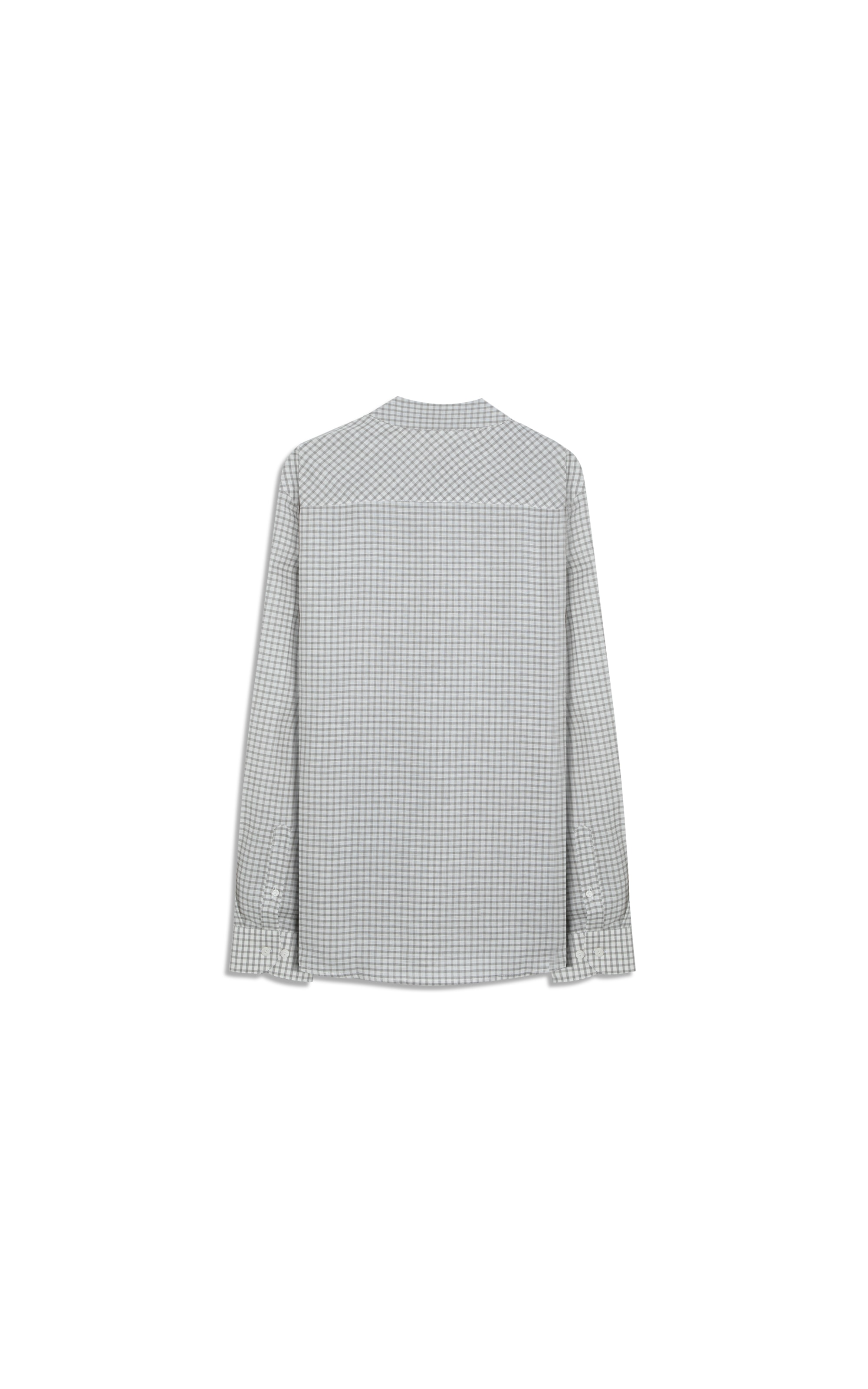Camisa Linho  Xadrez Daniel Ml Cinza Claro