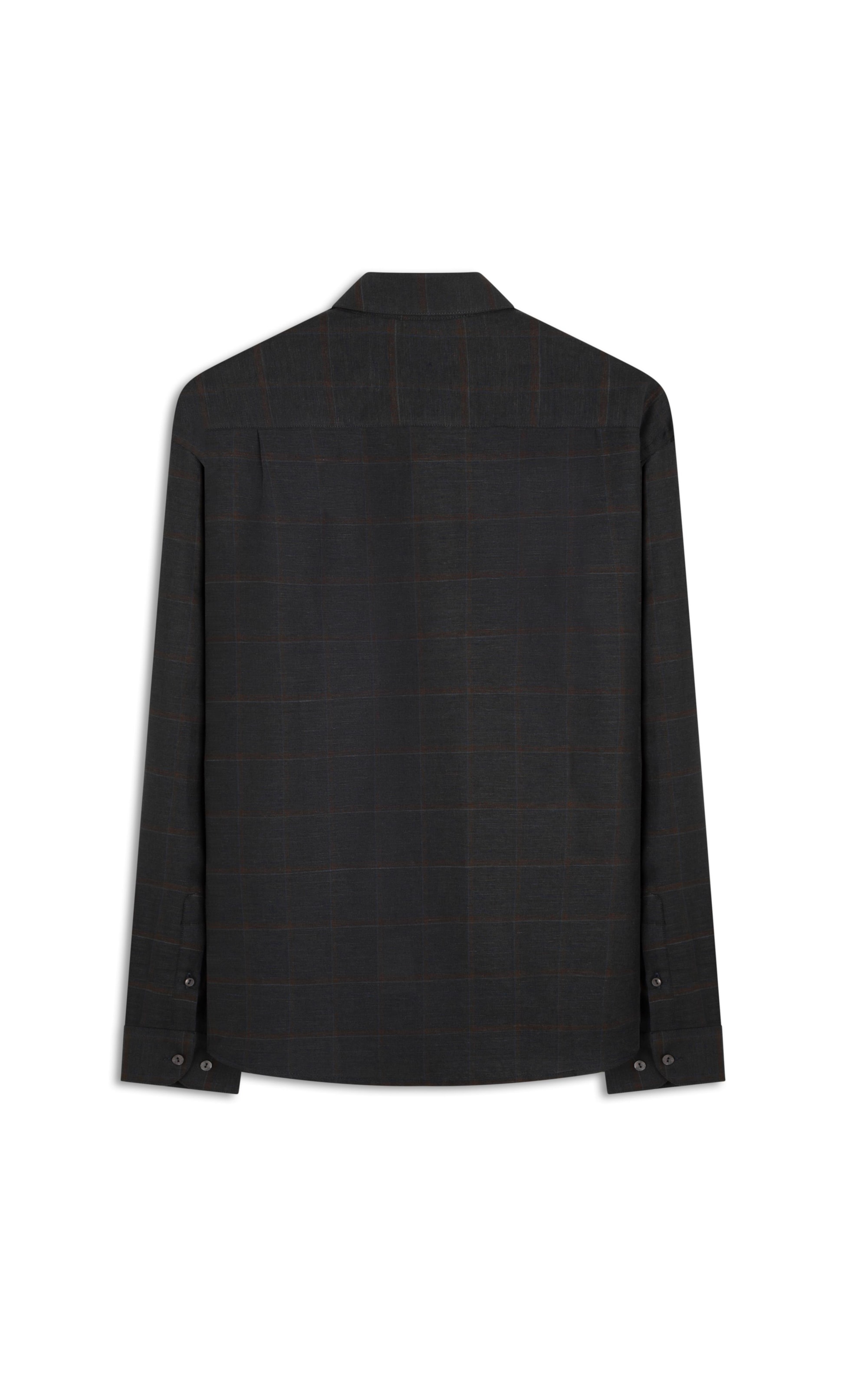 Camisa Linho  Xadrez Henry Ml Dark Navy