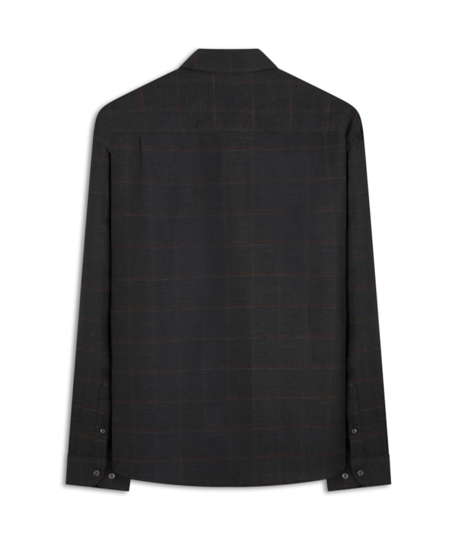 Camisa Linho  Xadrez Henry Ml Dark Navy