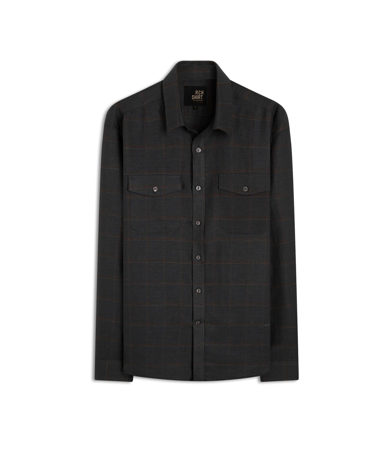Camisa Linho  Xadrez Henry Ml Dark Navy