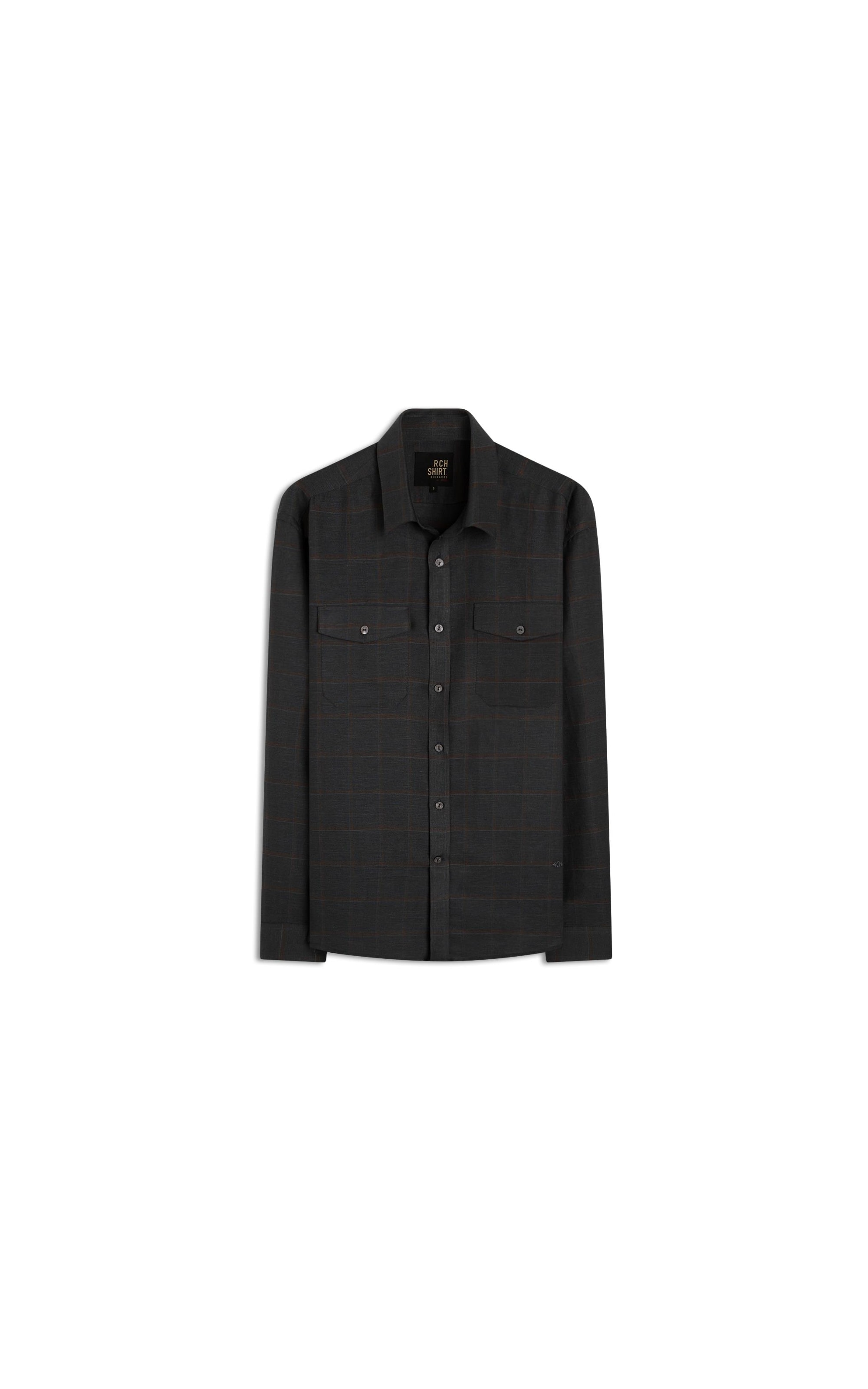 Camisa Linho  Xadrez Henry Ml Dark Navy